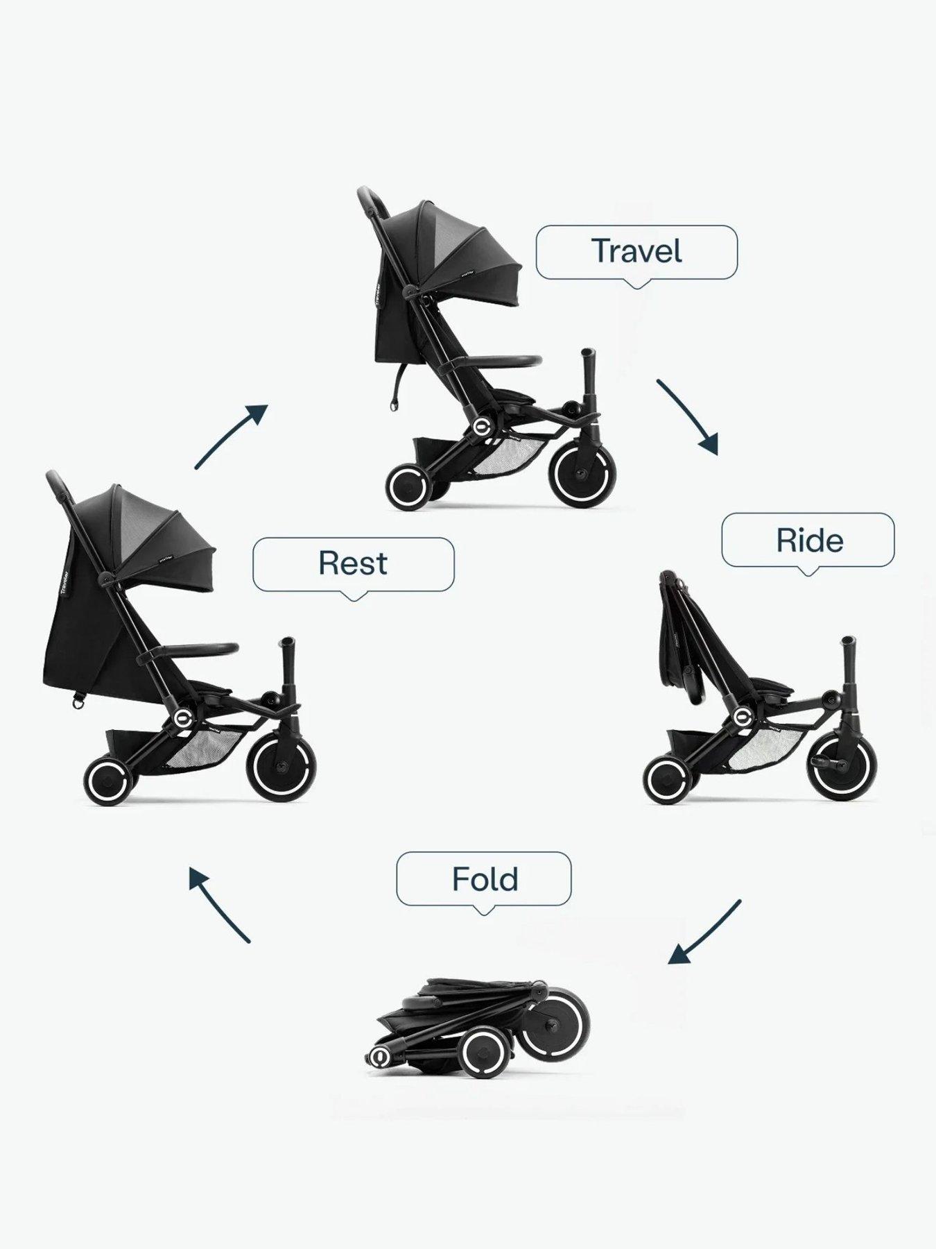 Image 4 of 8 of smarTrike Traveler Active Stroller &amp; Trike - Black