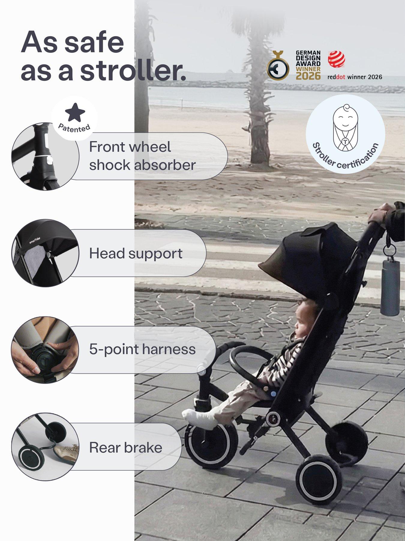 Image 5 of 8 of smarTrike Wonder Max Trike - Black