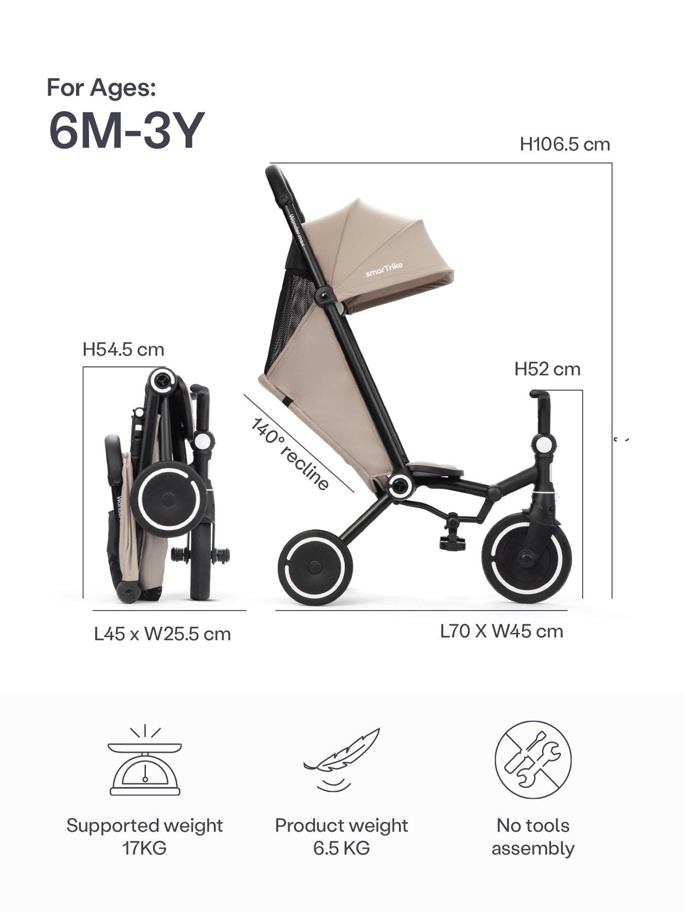 Image 7 of 8 of smarTrike Wonder Max Trike - Beige