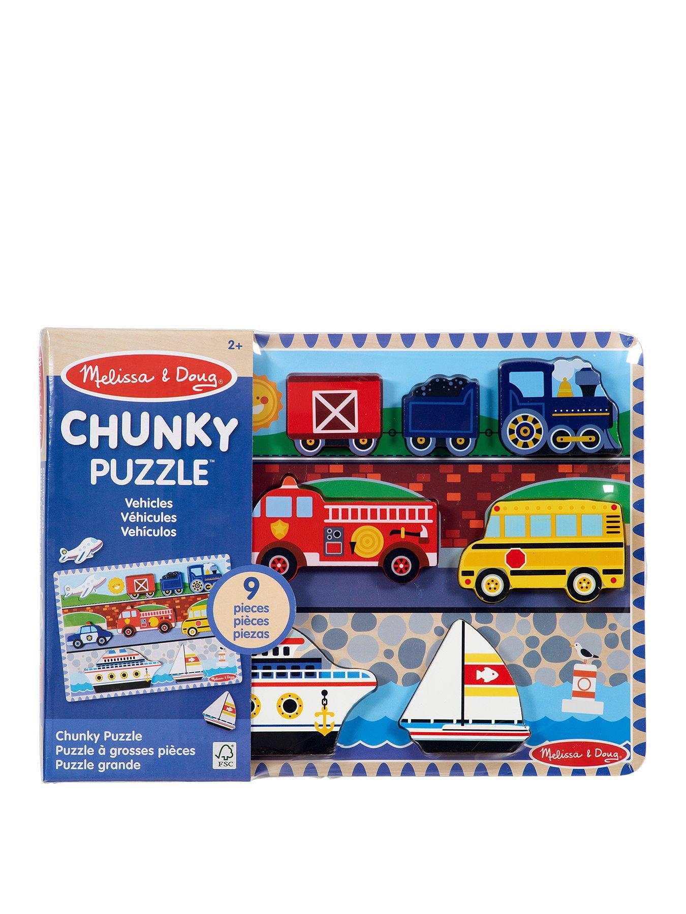 Image 1 of 8 of Melissa & Doug Vehicles Chunky Puzzle
