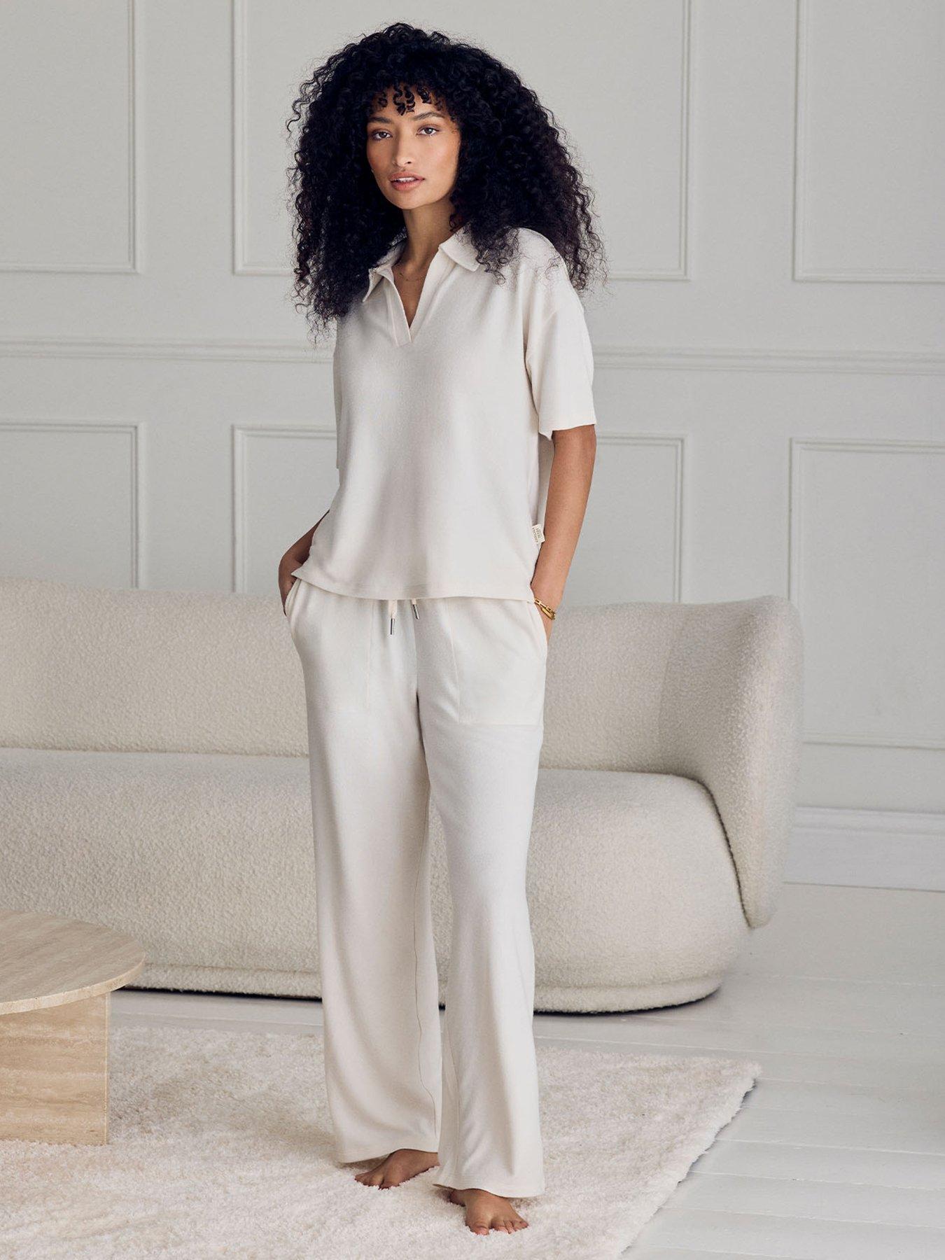 CHELSEA PEERS Chelsea Peers Slub-knit Joggers - Cream