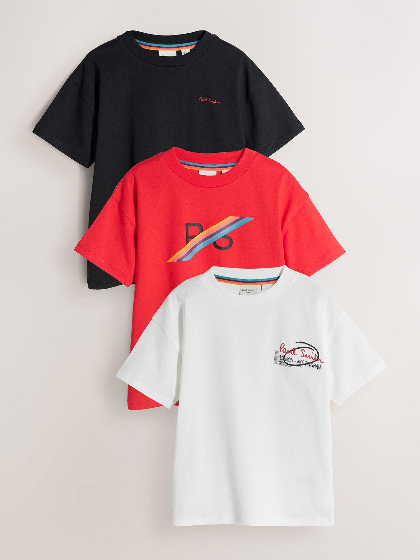 Paul Smith Junior Boys Graphic T-shirts 3 Pack - Multi