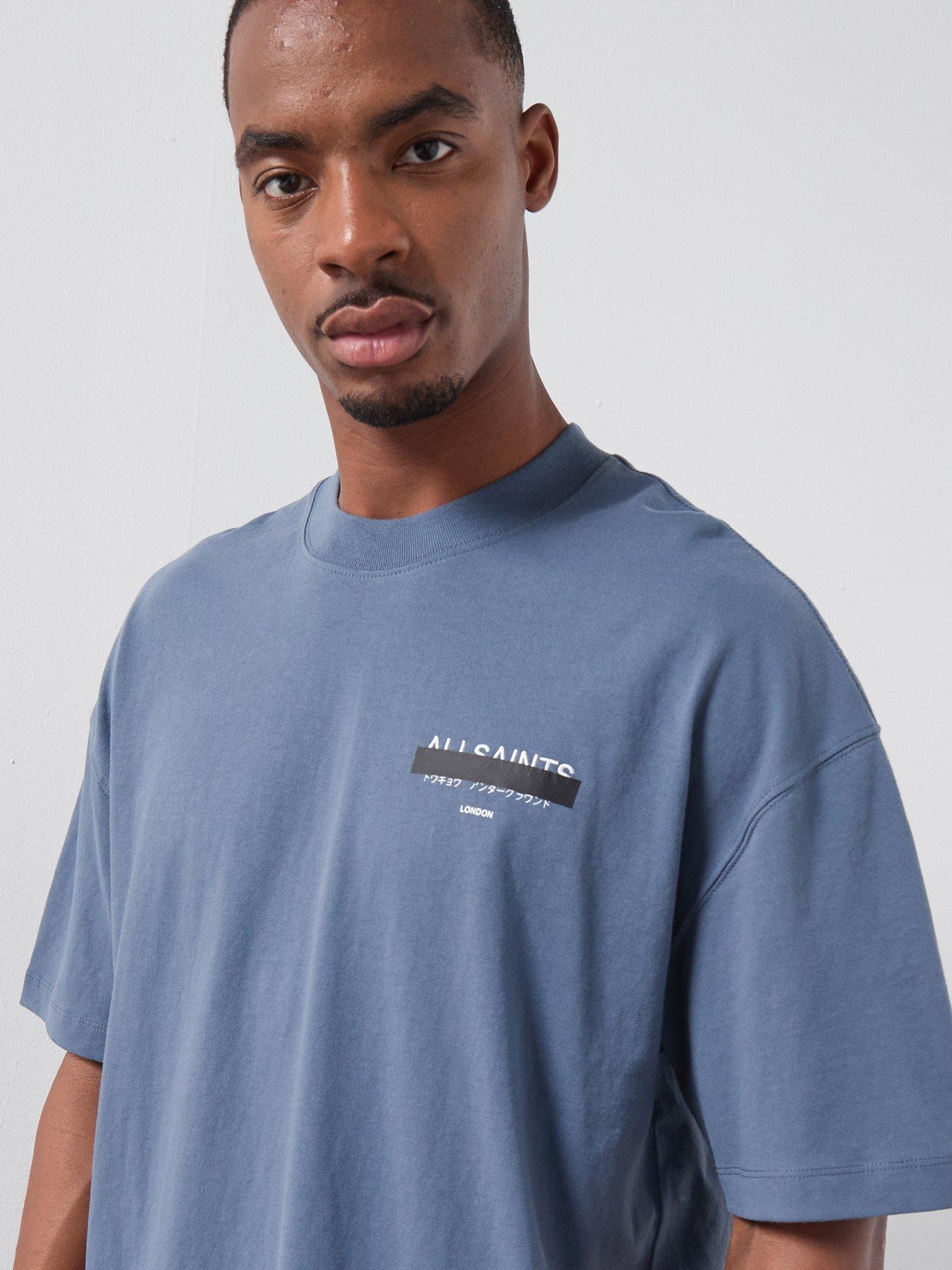 Image 5 of 5 of AllSaints Redact Graphic T-Shirt - Blue
