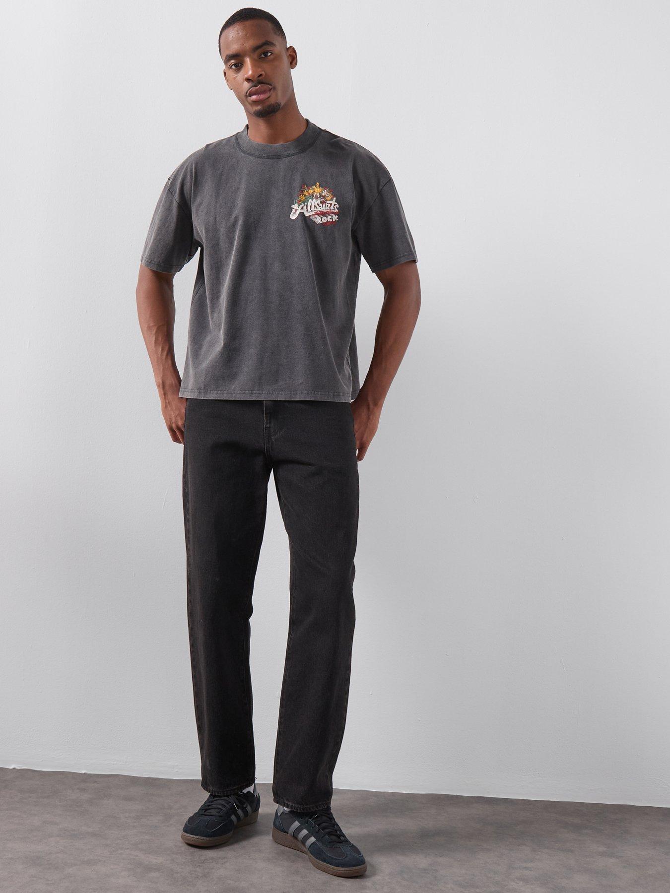 Image 3 of 6 of AllSaints Roque Graphic T-Shirt - Black
