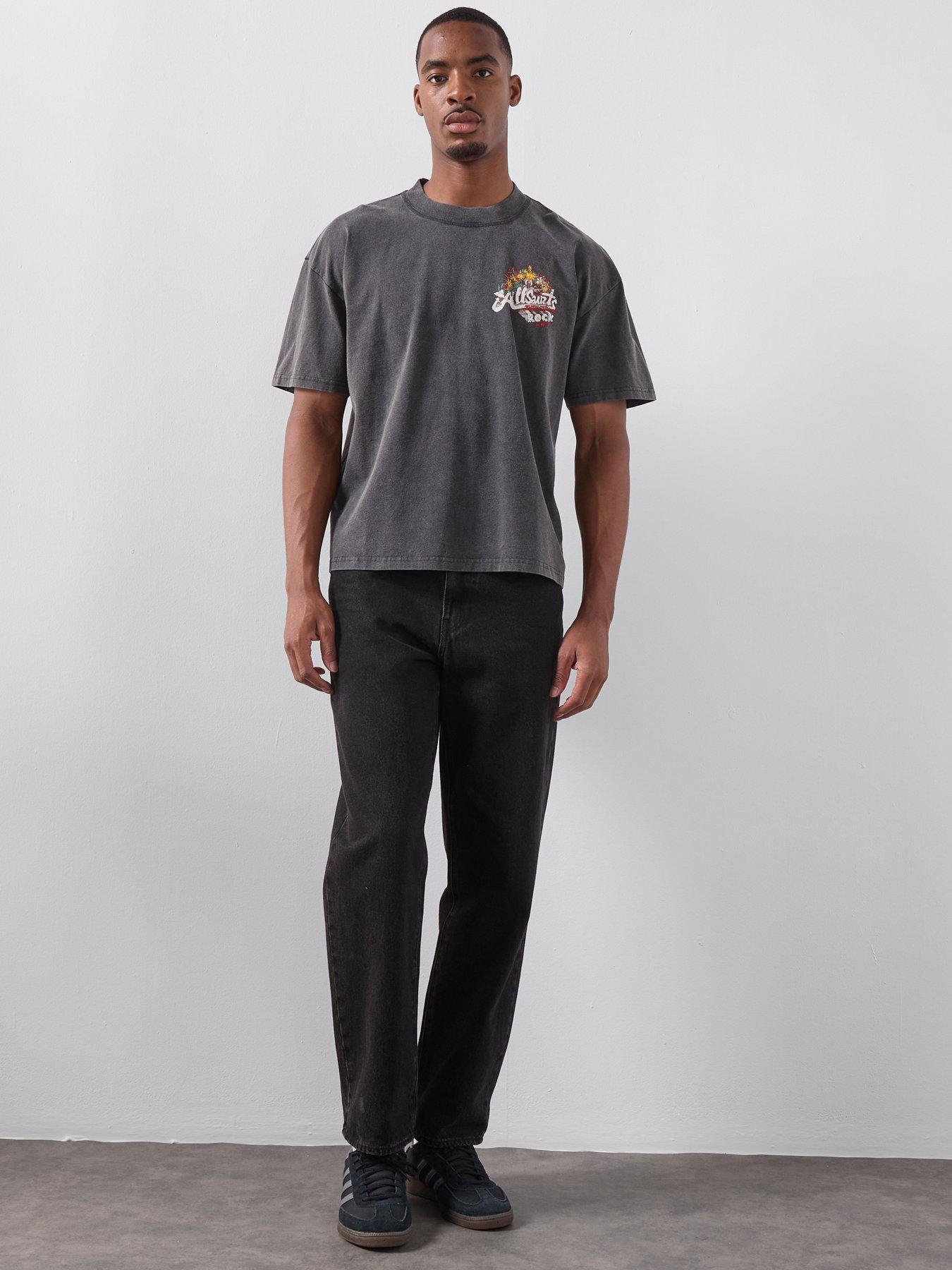 Image 6 of 6 of AllSaints Roque Graphic T-Shirt - Black