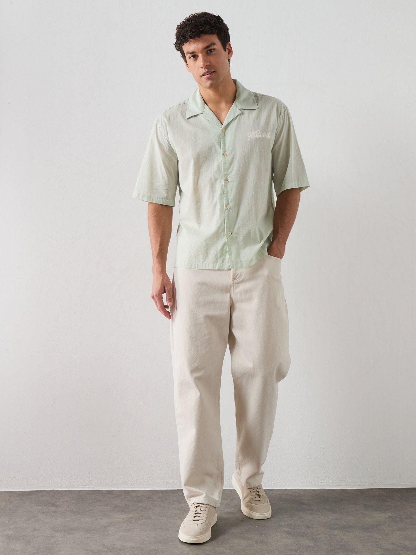Image 3 of 6 of AllSaints Oydssey Short Sleeve Shirt - Green