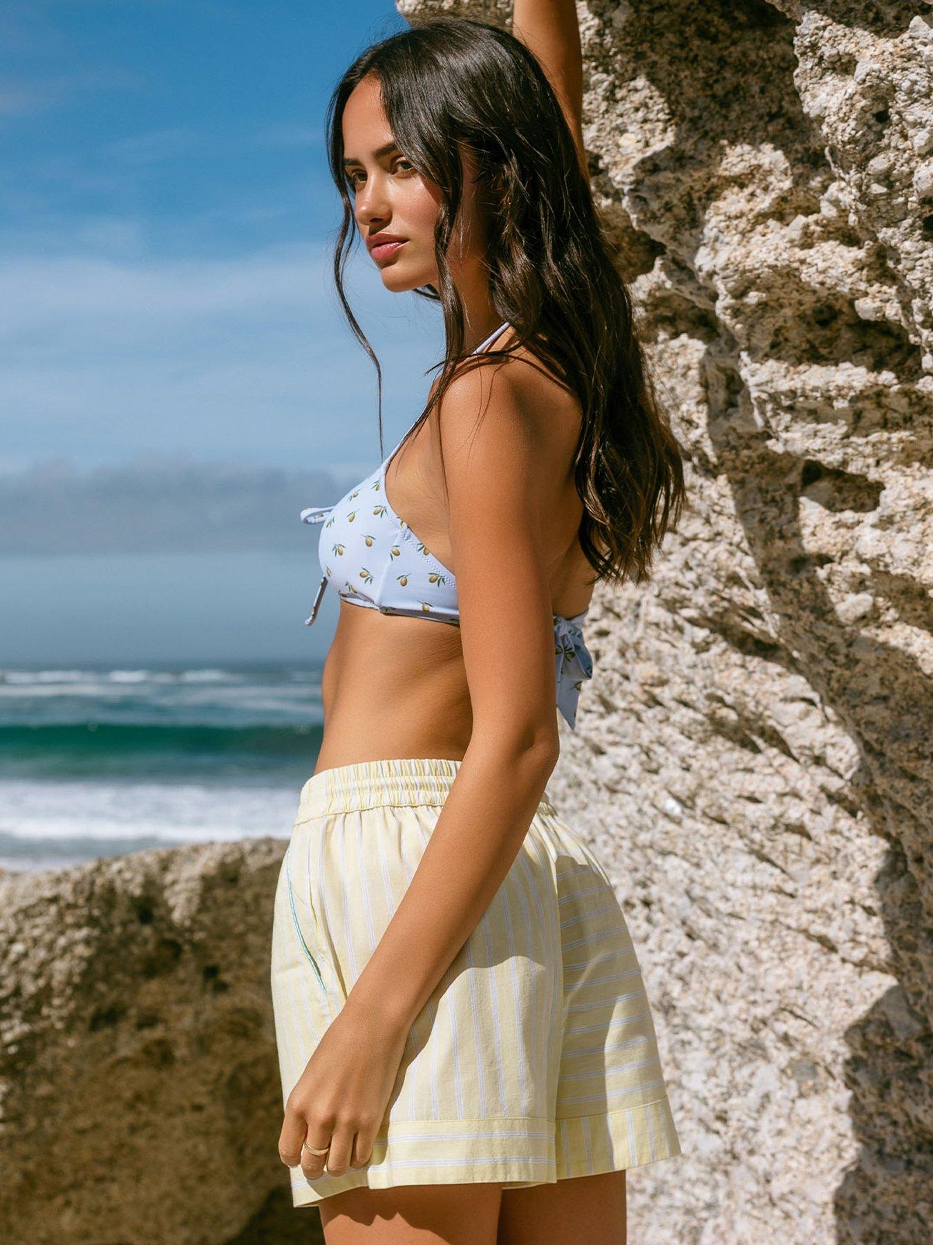 Image 2 of 5 of CHELSEA PEERS Chelsea Peers&nbsp;Cotton Butter Stripe Shorts