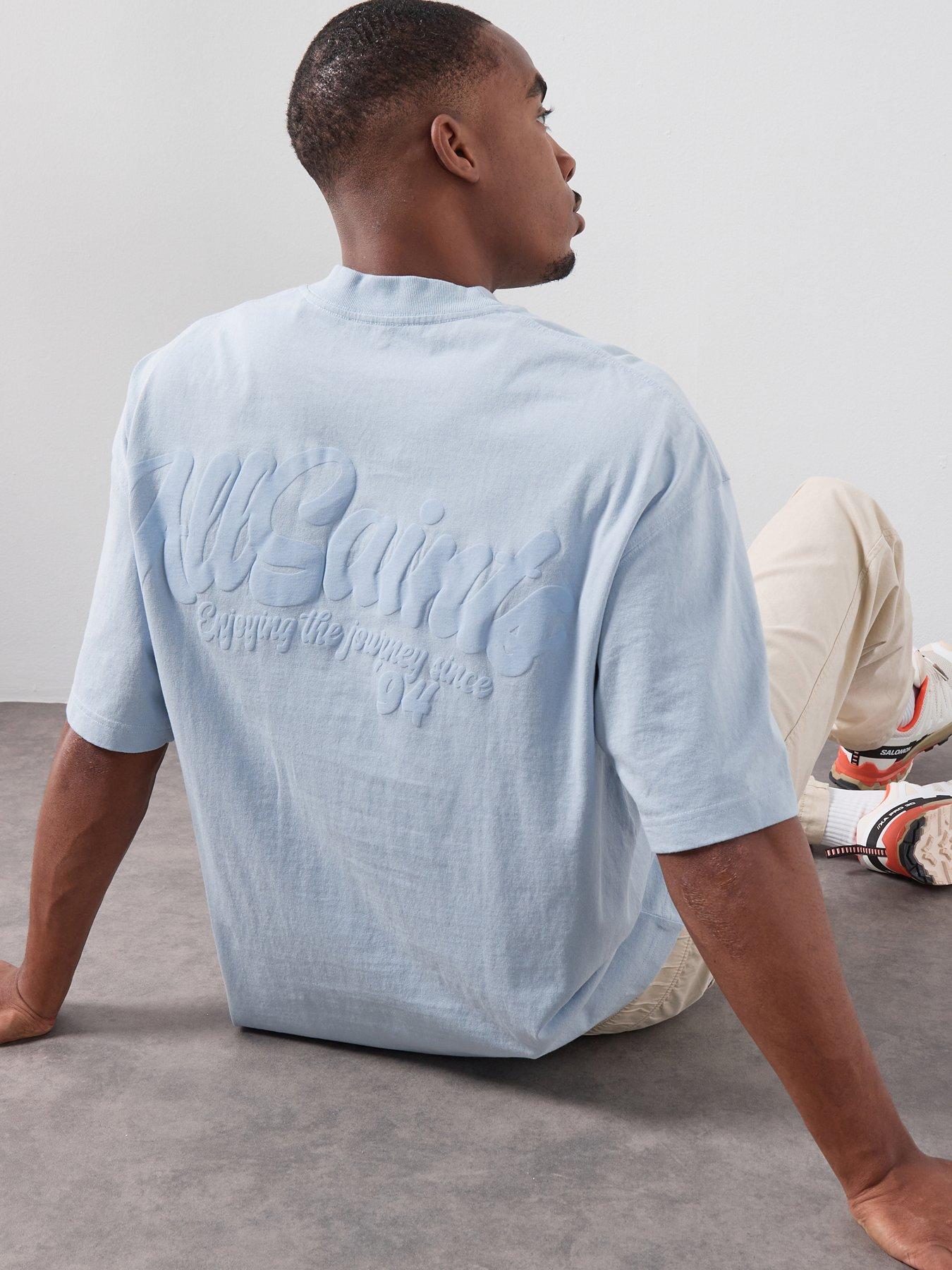 AllSaints Odyssey Oversized Short Sleeve Crew T-Shirt - Blue