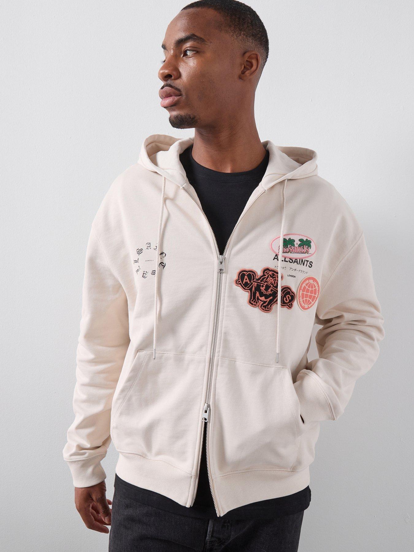 AllSaints Allsaints Patcher Zip Through Hoodie