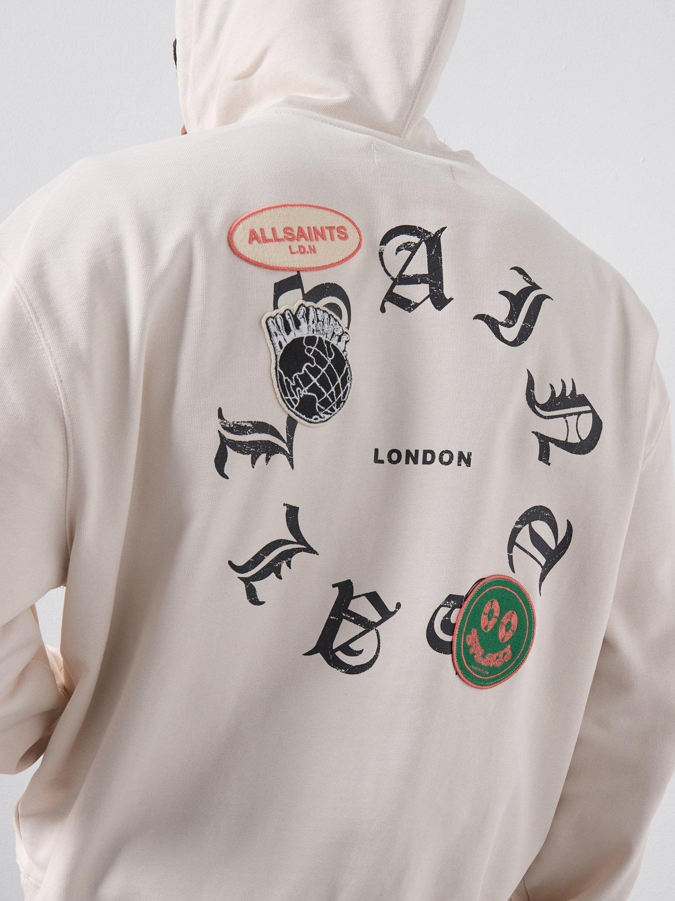 Image 4 of 6 of AllSaints Allsaints Patcher Zip Through Hoodie