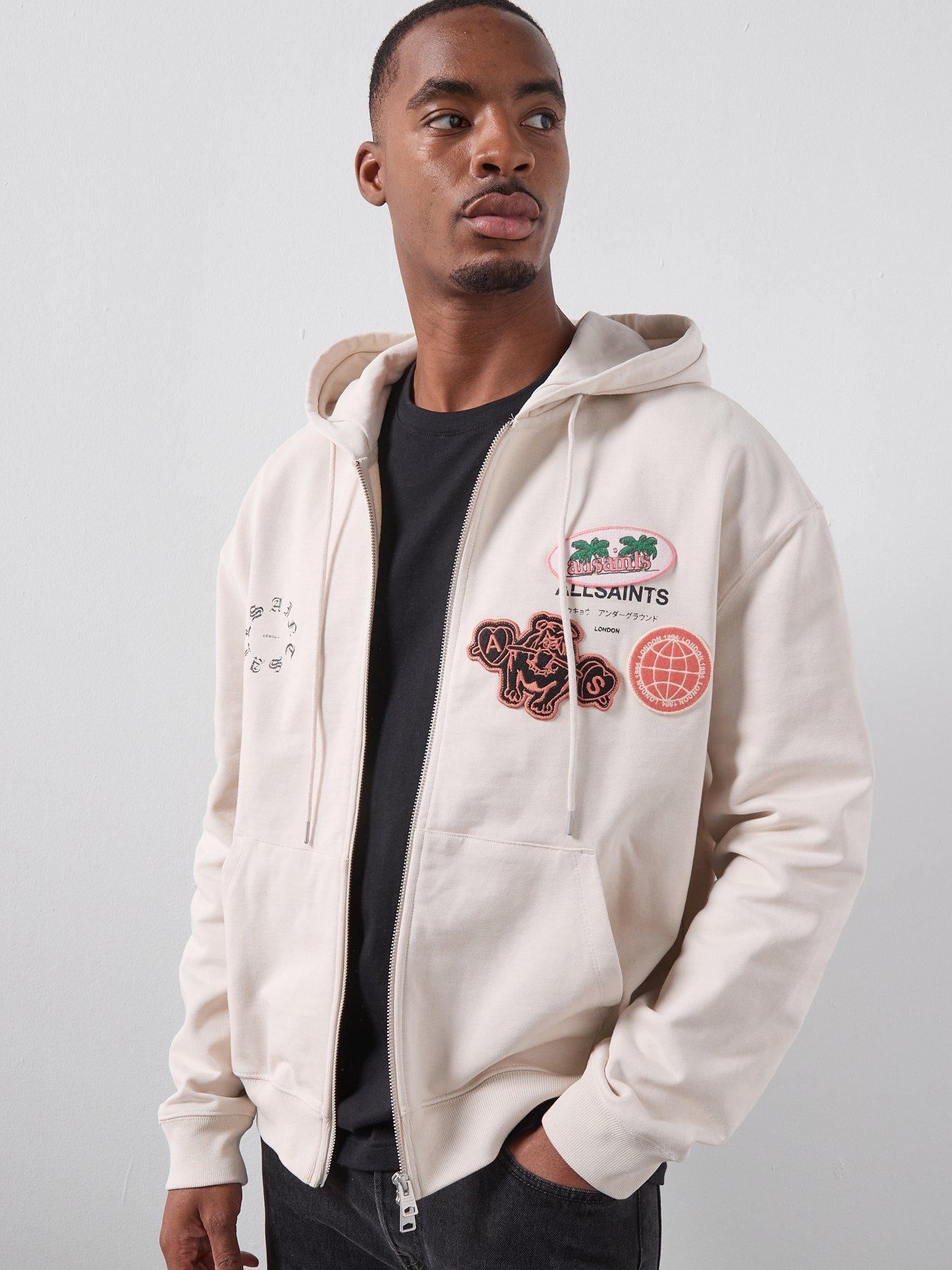 Image 5 of 6 of AllSaints Allsaints Patcher Zip Through Hoodie