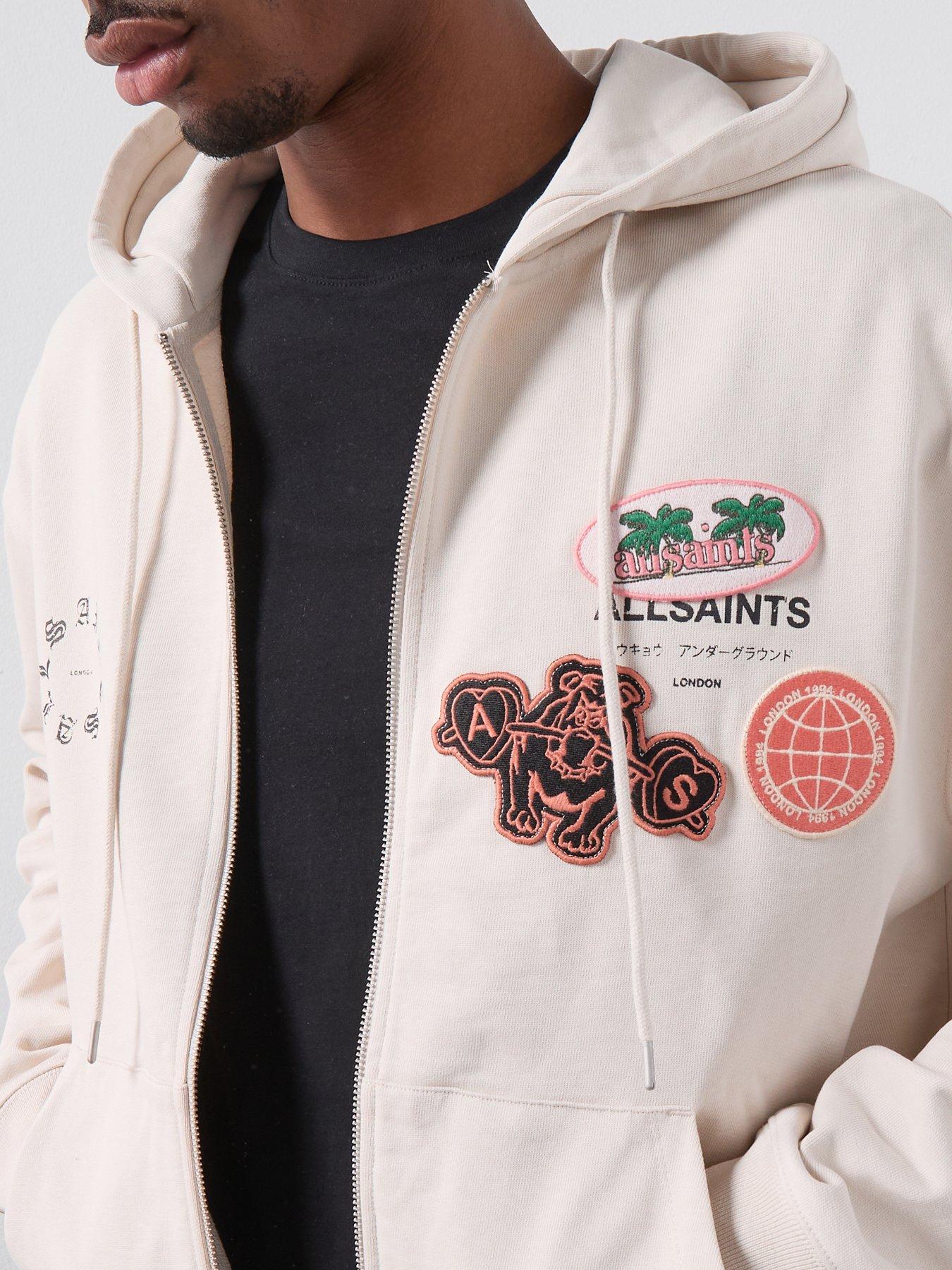 Image 6 of 6 of AllSaints Allsaints Patcher Zip Through Hoodie