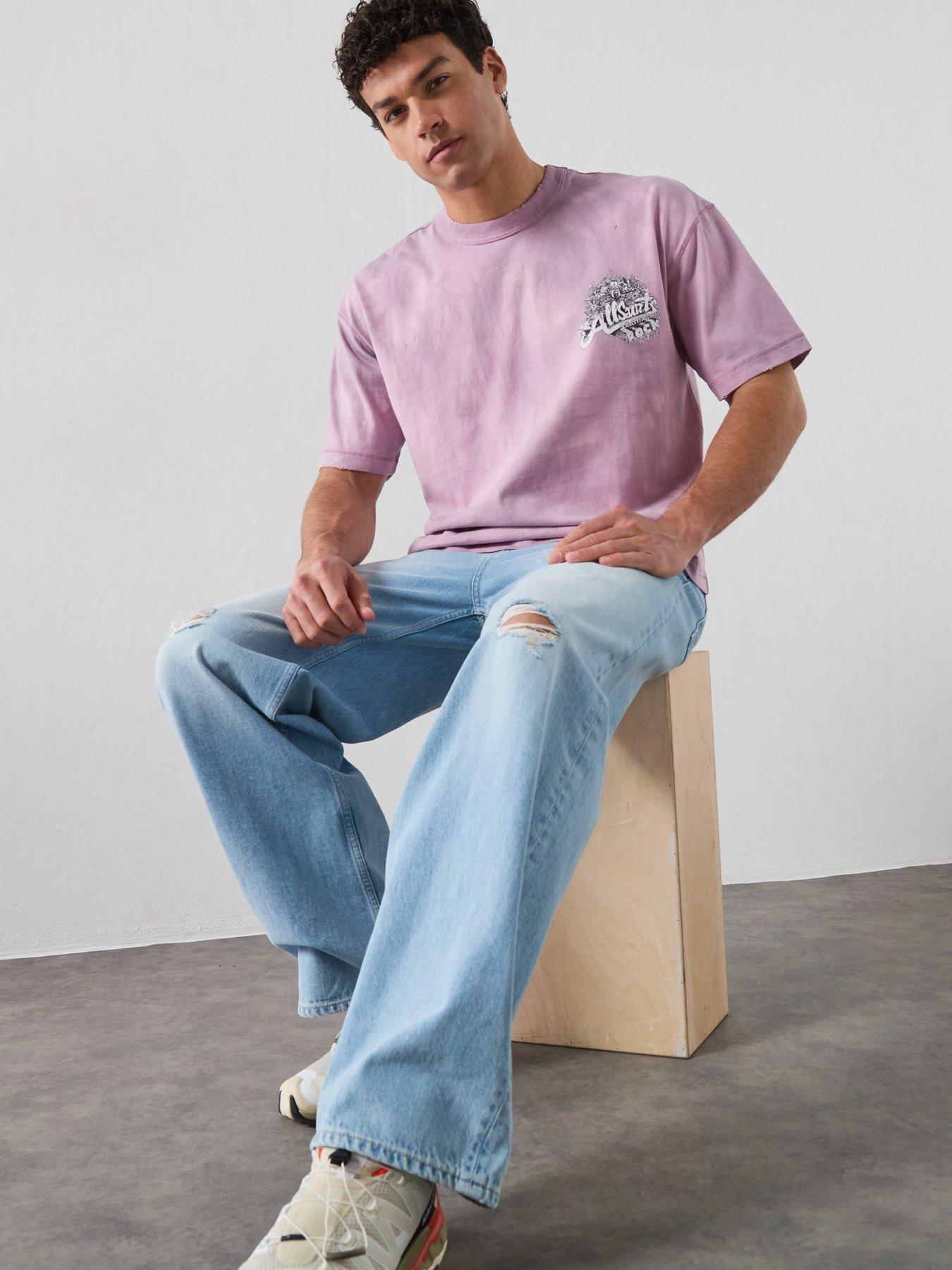 Image 4 of 6 of AllSaints Lenny Loose Jean - Blue