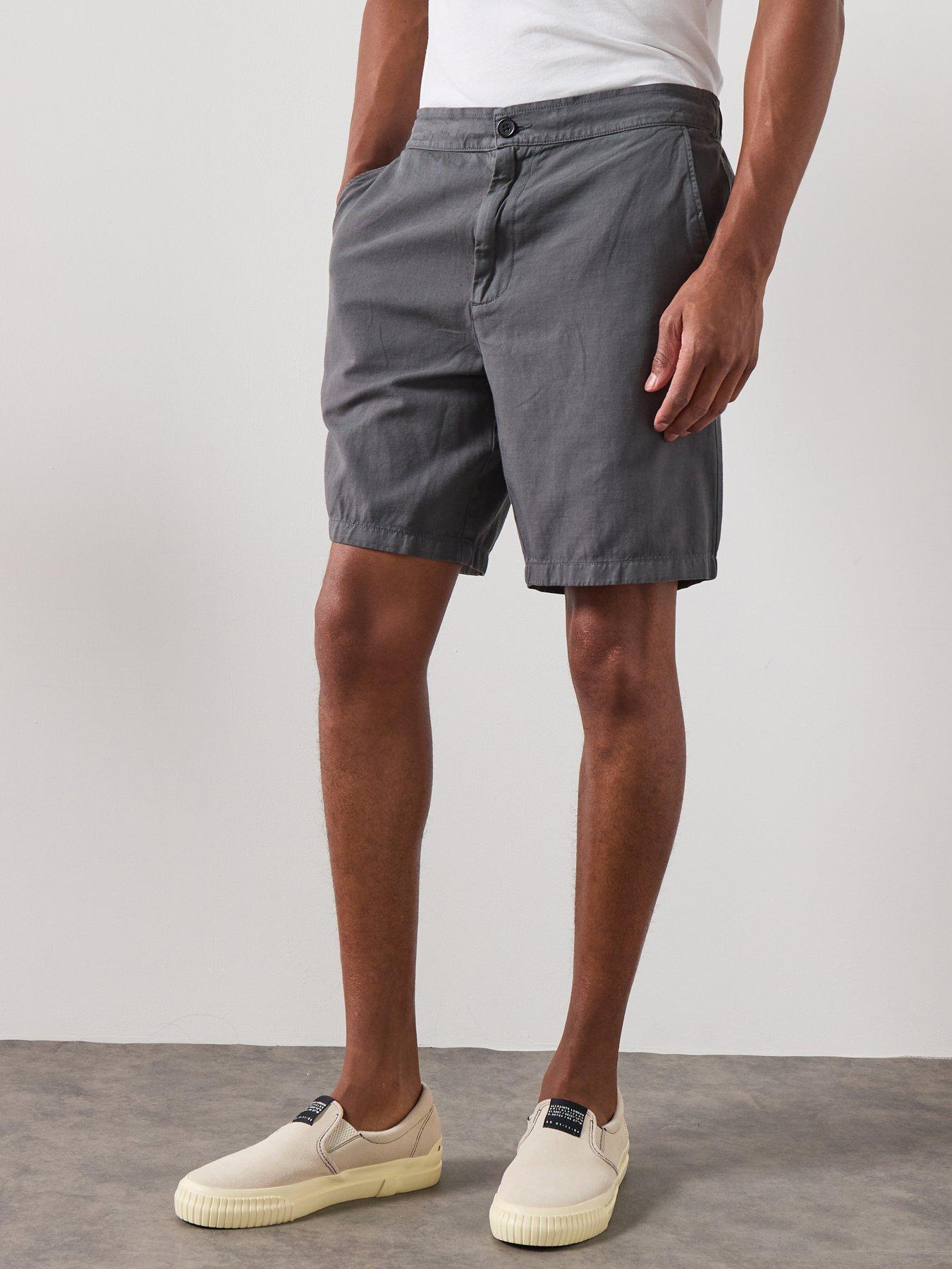 AllSaints Corbett Straight Cut Chino Shorts - Grey