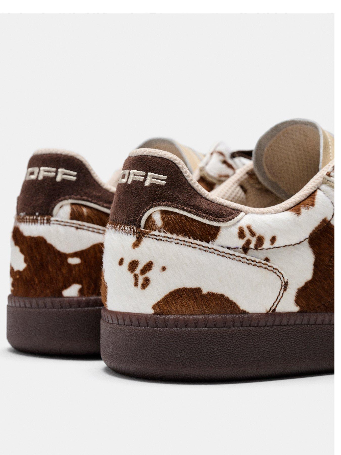 Image 3 of 6 of Hoff Womens Park Cow Print Trainers - Brown
