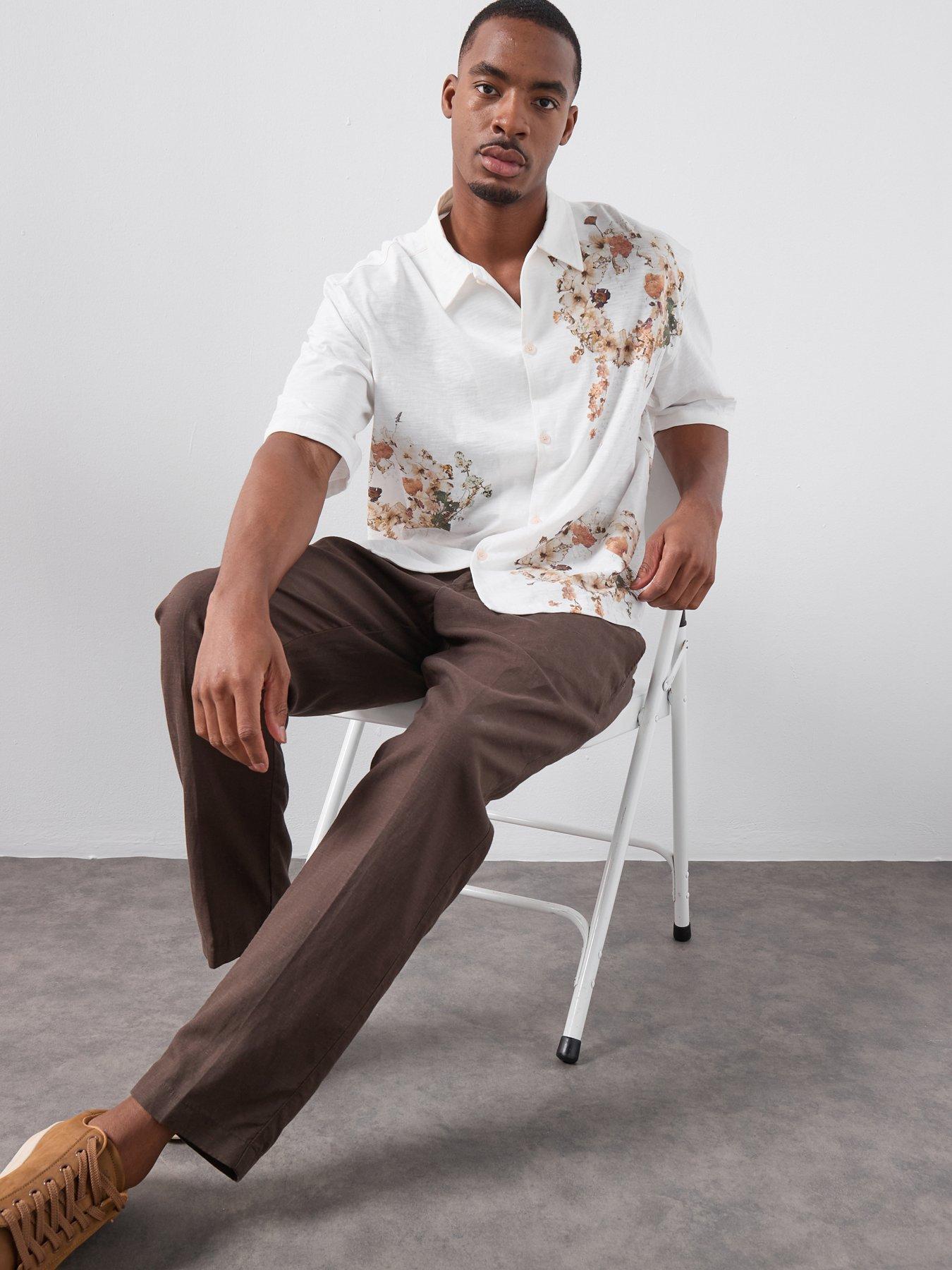 allsaints-fleur-lis-short-sleeve-shirt-off-whiteoutfit