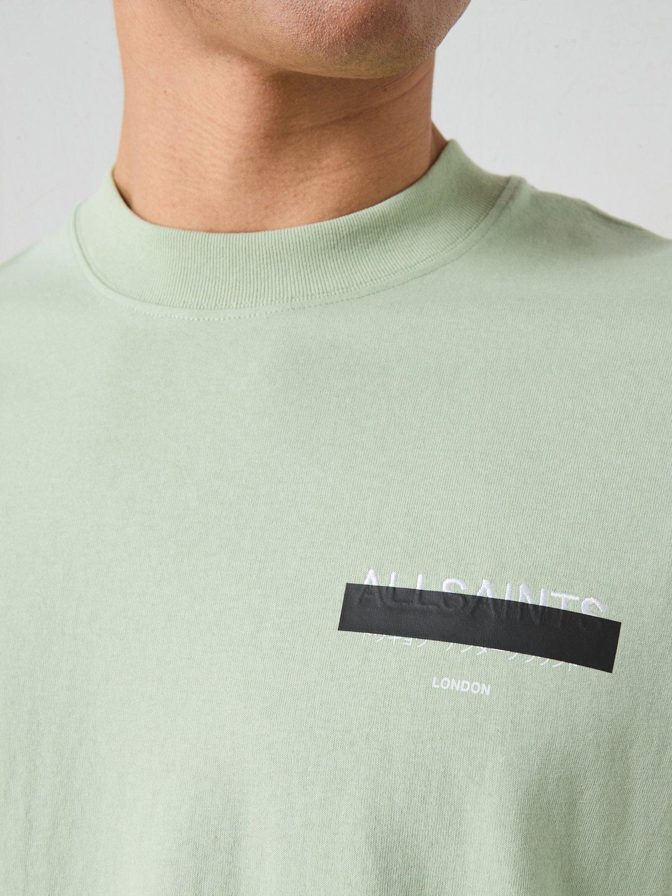 Image 4 of 5 of AllSaints Redact Graphic T-Shirt - Green