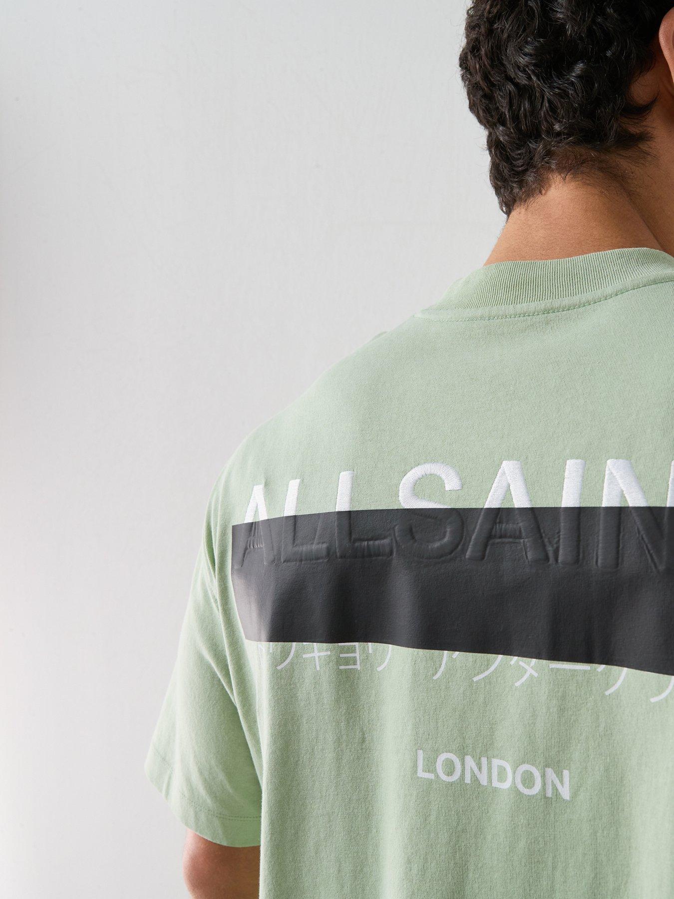 Image 5 of 5 of AllSaints Redact Graphic T-Shirt - Green