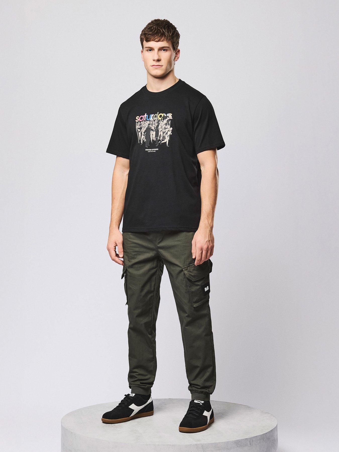 Weekend Offender Weekend Offender Saturdays Kids Graphic Short Sleeve T-shirt - Black