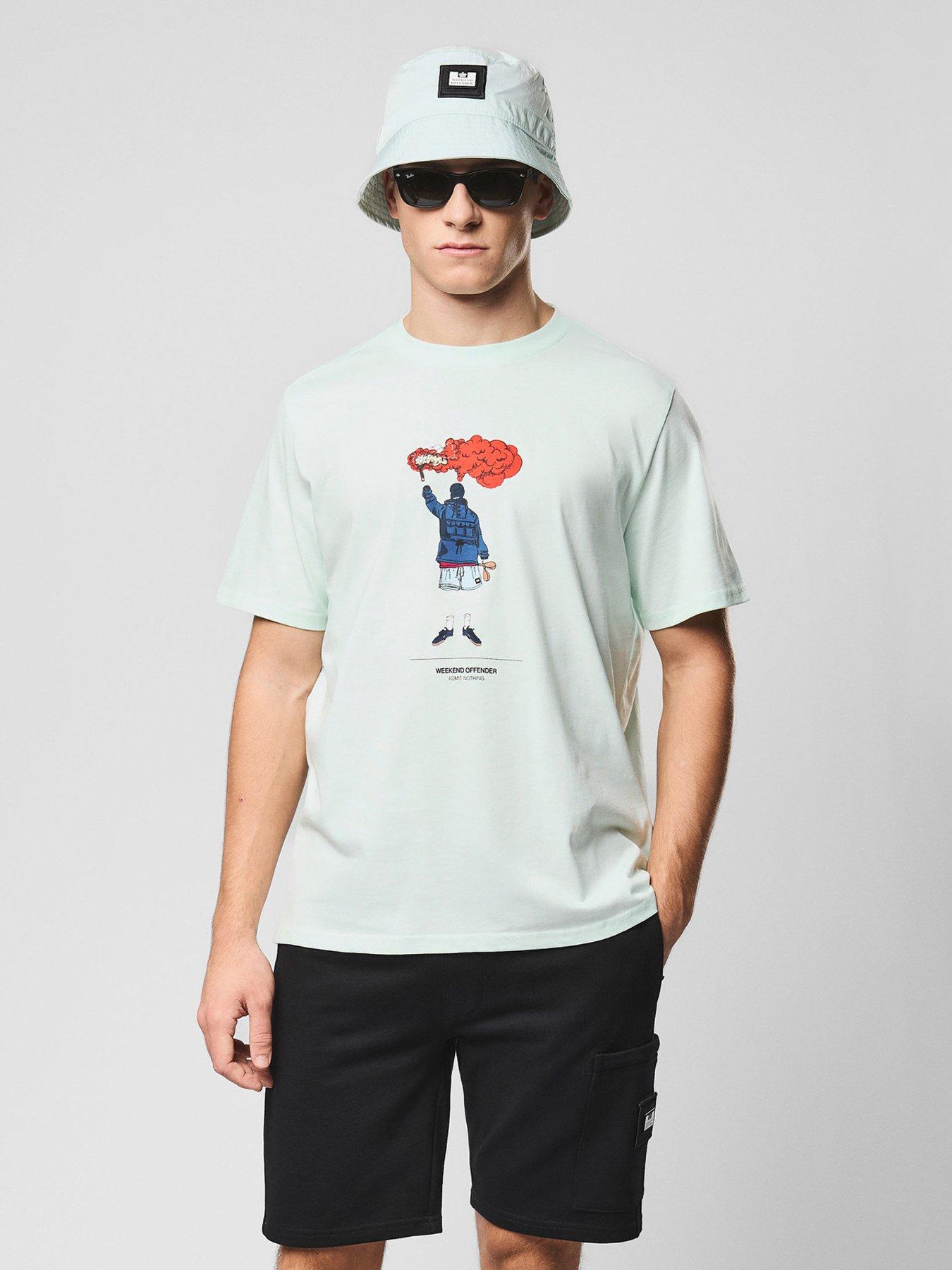 Weekend Offender Weekend Offender Chabet Graphic Short Sleeve T-shirt - Light Green