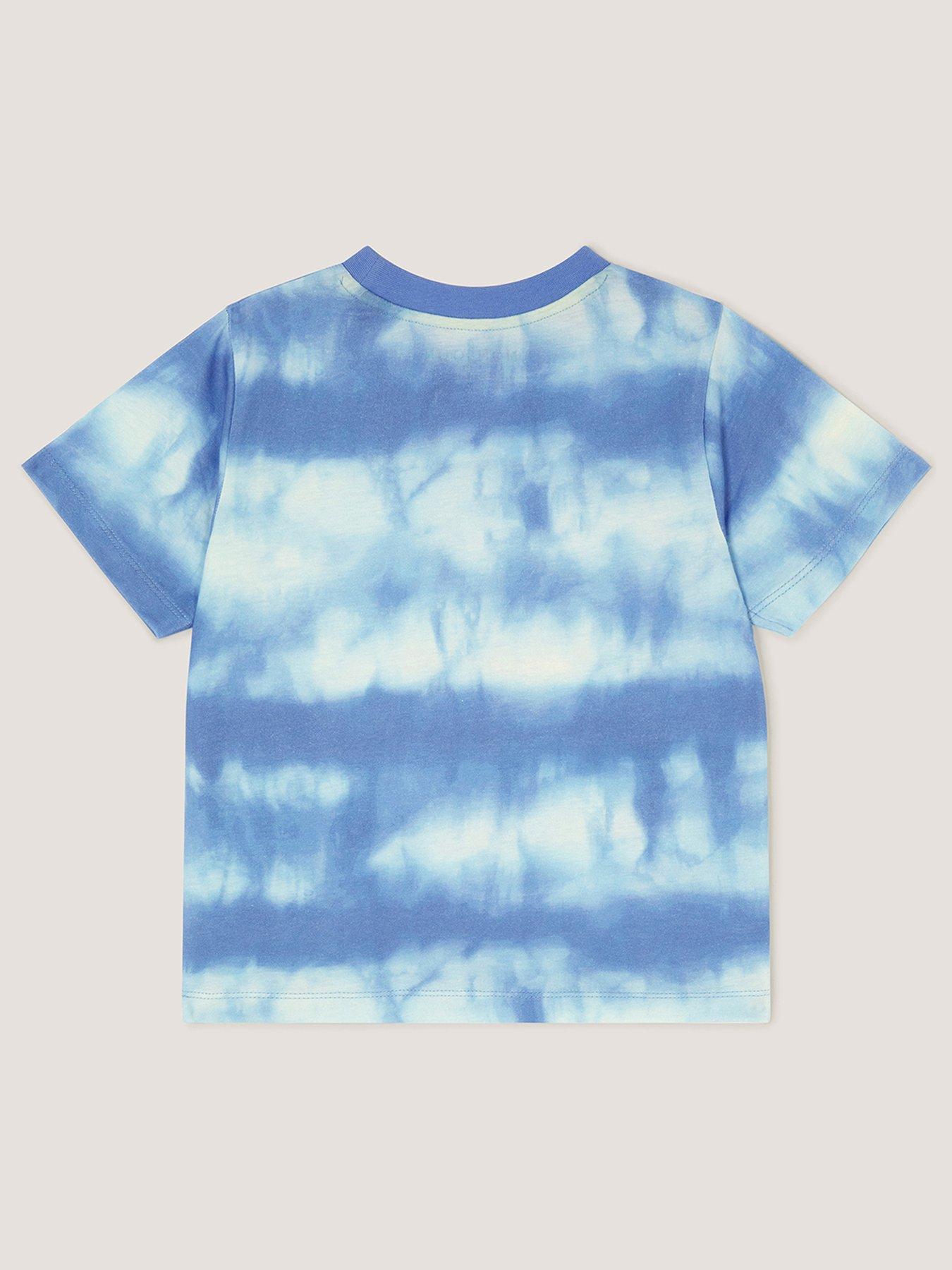 Image 3 of 4 of Monsoon Boys Shark Ombre T-Shirt - Blue