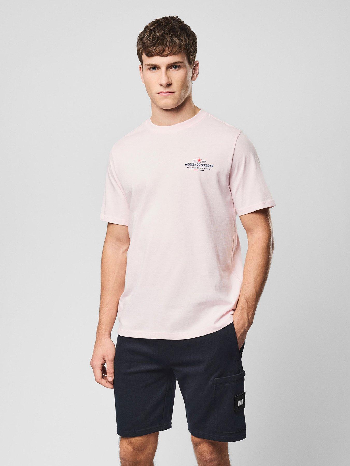 Weekend Offender Weekend Offender Bergamo Short Sleeve Graphic T-shirt - Light Pink