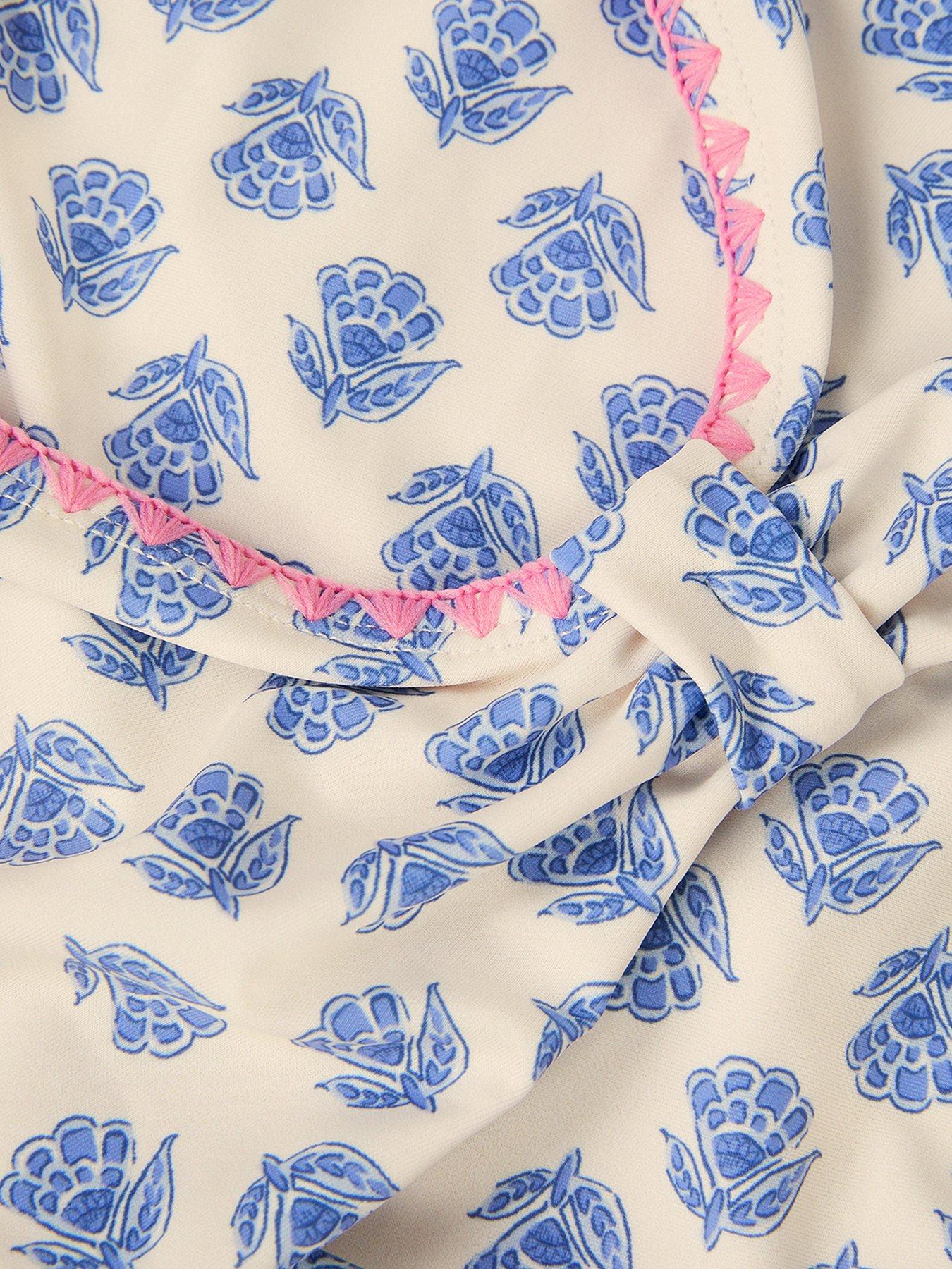 Image 3 of 3 of Monsoon Girls Woodblock Print Bikini - White