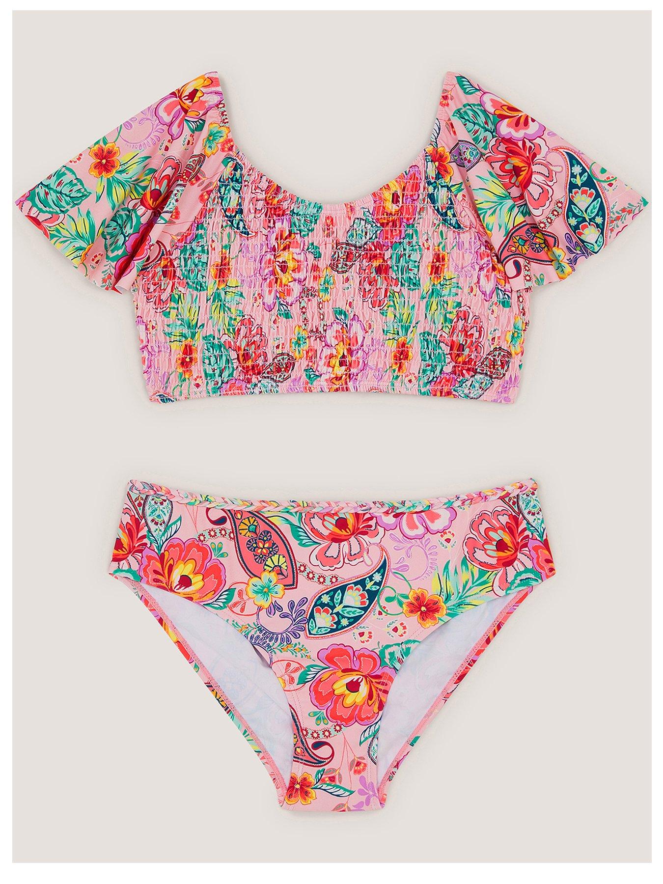 Image 1 of 3 of Monsoon Girls Paisley Mix Match Bikini - Multi