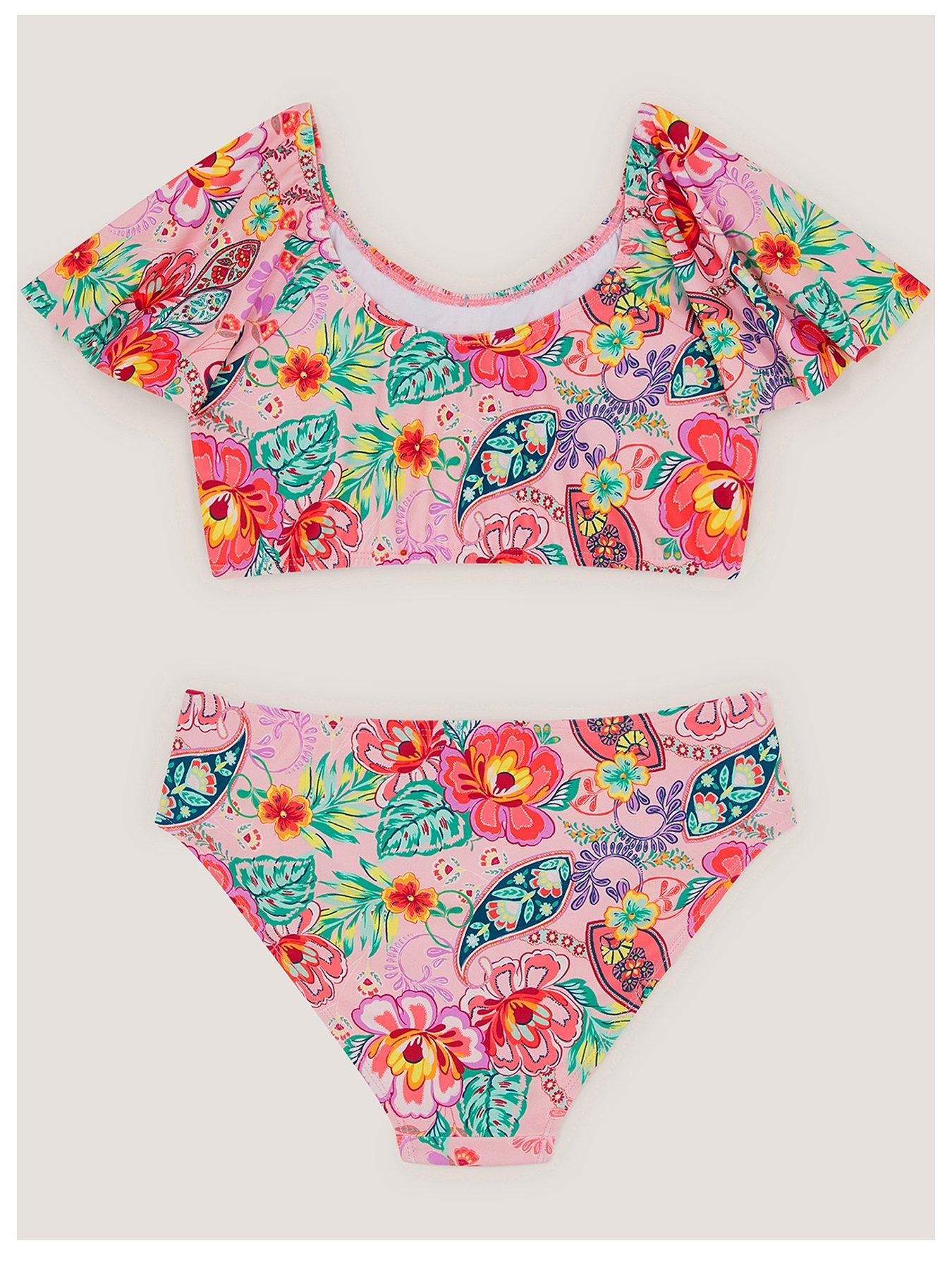 Image 2 of 3 of Monsoon Girls Paisley Mix Match Bikini - Multi