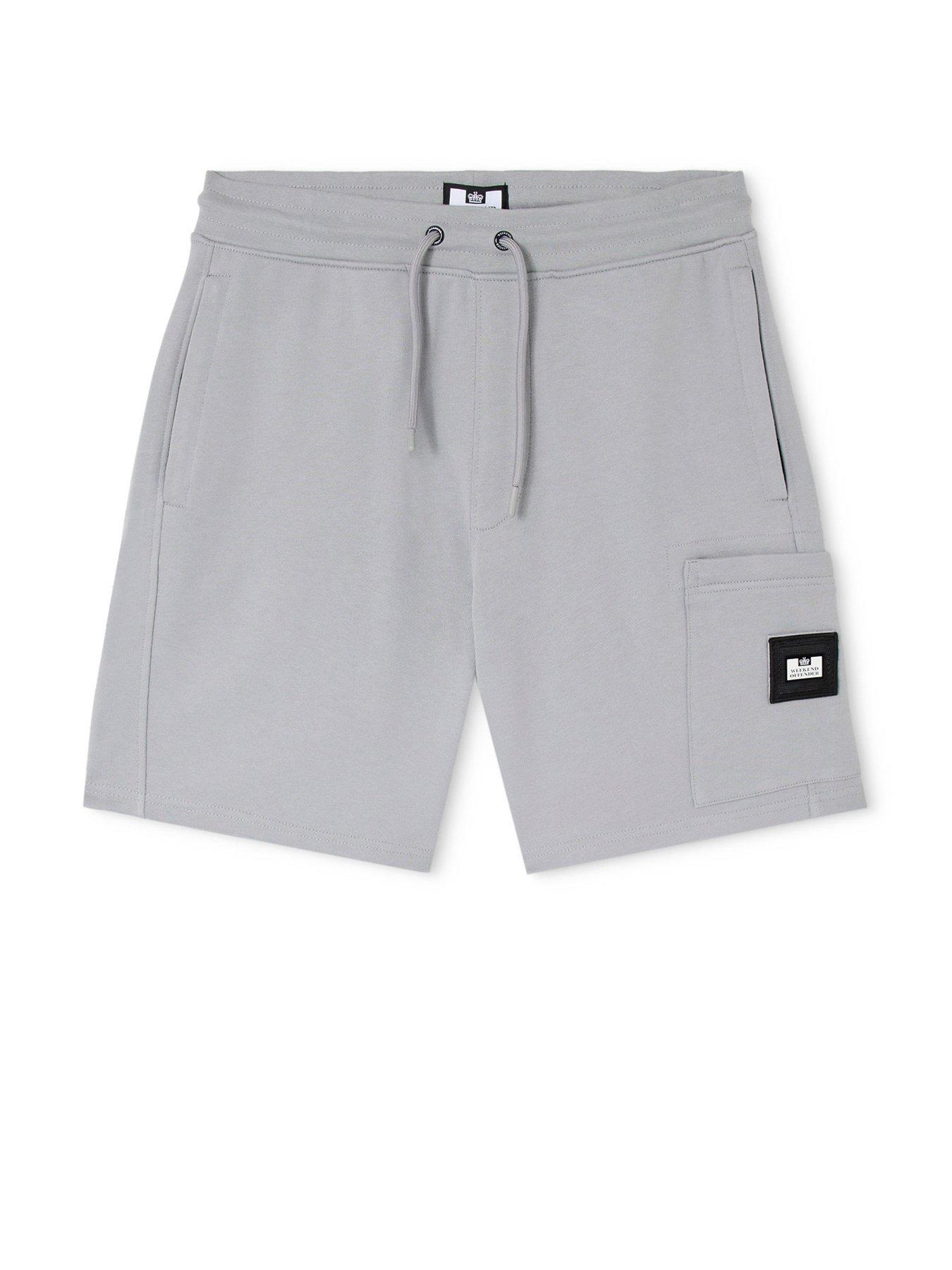 Image 4 of 6 of Weekend Offender Weekend Offender Hawkins Cargo Sweat Shorts - Grey