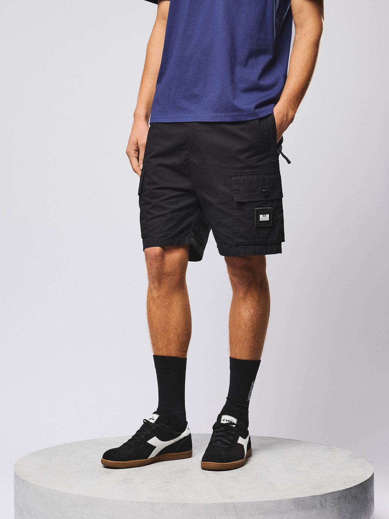 Image 2 of 7 of Weekend Offender Weekend Offender Scopello Flat Pocket Cargo Shorts - Black