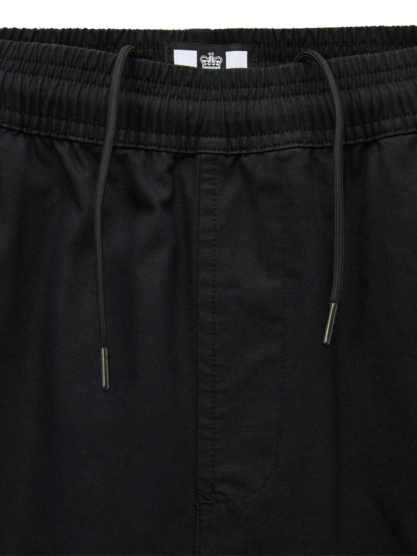 Image 5 of 7 of Weekend Offender Weekend Offender Scopello Flat Pocket Cargo Shorts - Black