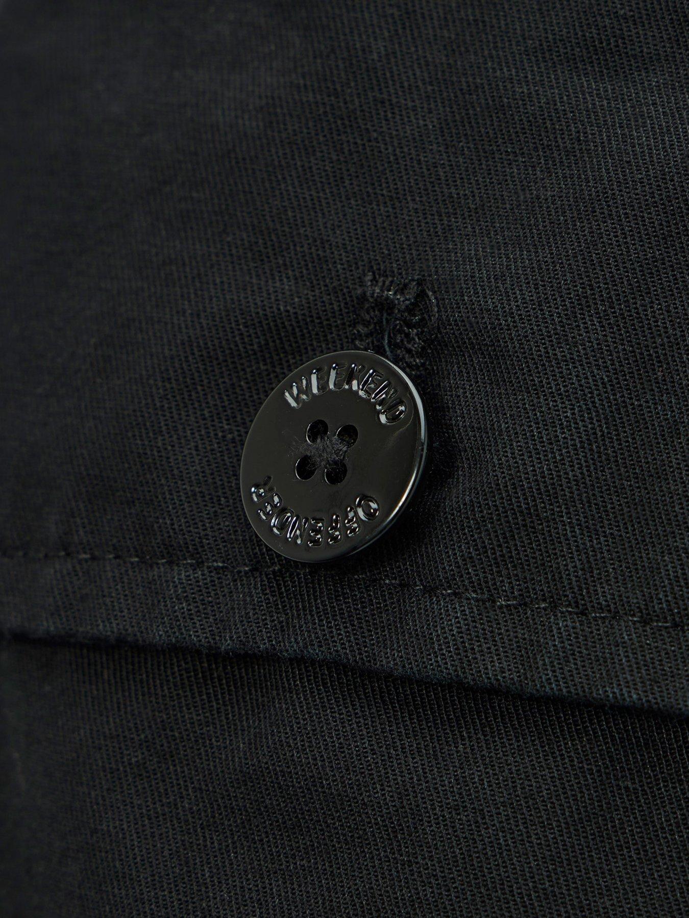 Image 6 of 7 of Weekend Offender Weekend Offender Scopello Flat Pocket Cargo Shorts - Black