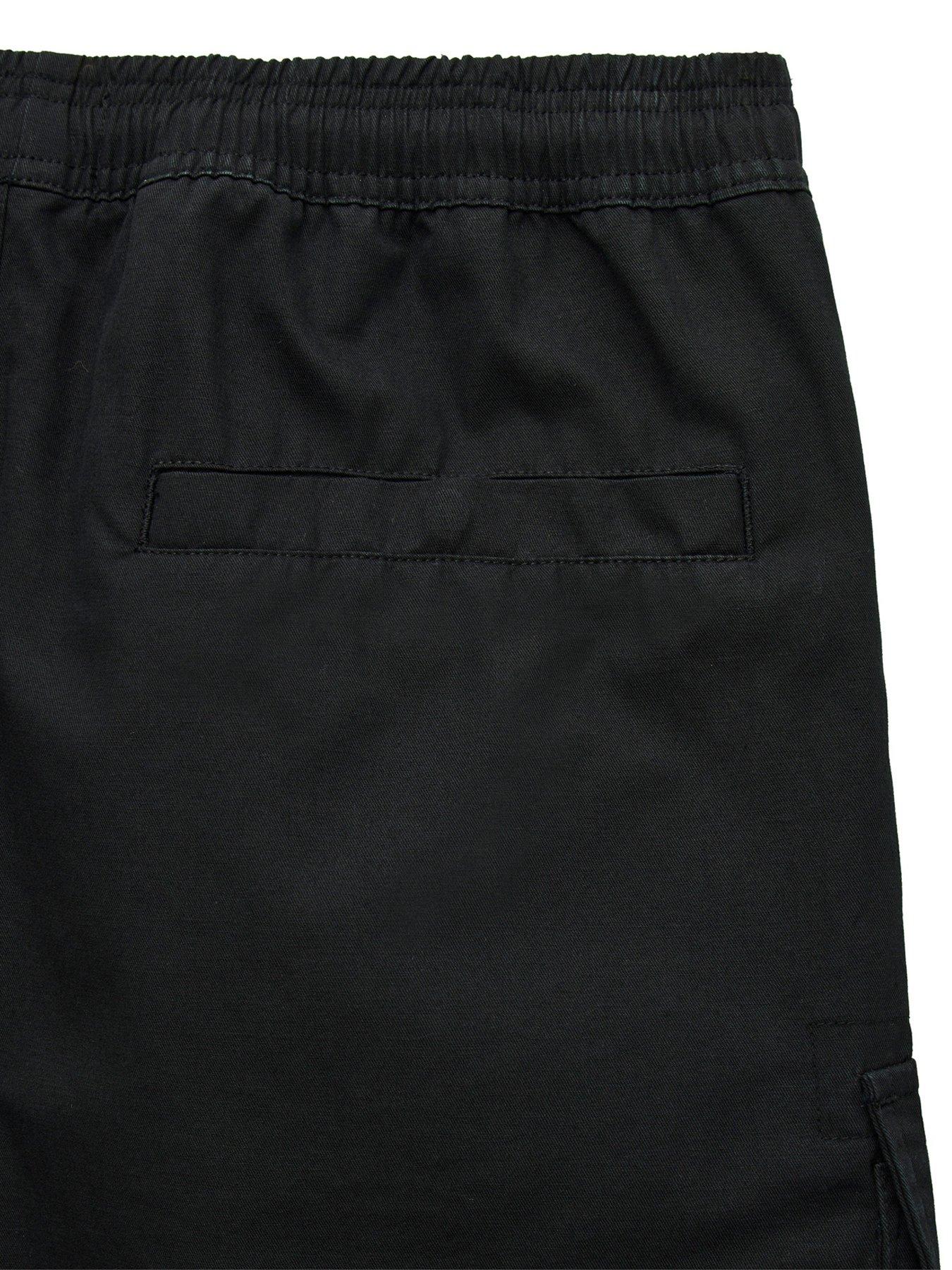 Image 7 of 7 of Weekend Offender Weekend Offender Scopello Flat Pocket Cargo Shorts - Black