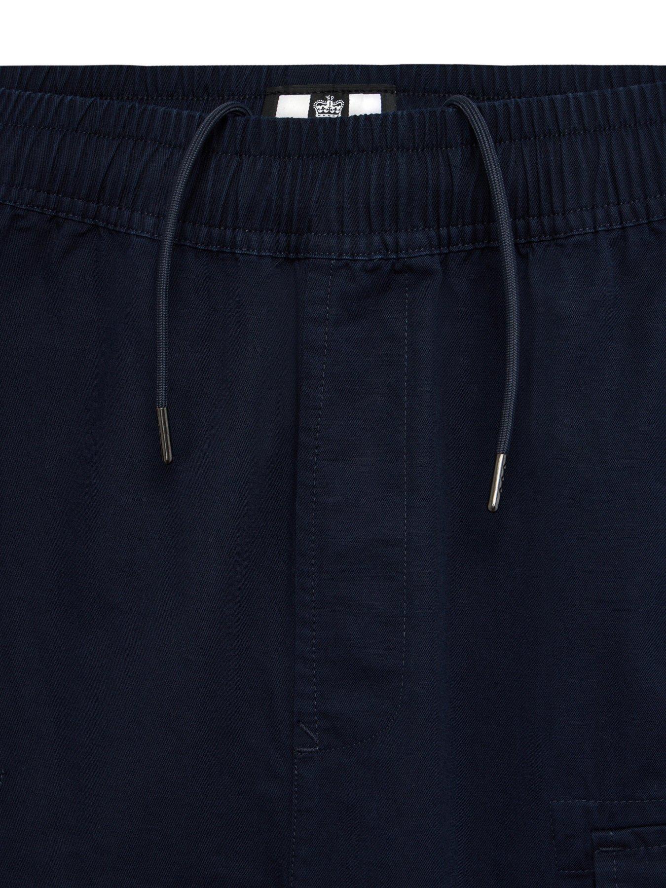 Image 5 of 7 of Weekend Offender Weekend Offender Scopello Flat Pocket Cargo Shorts - Navy