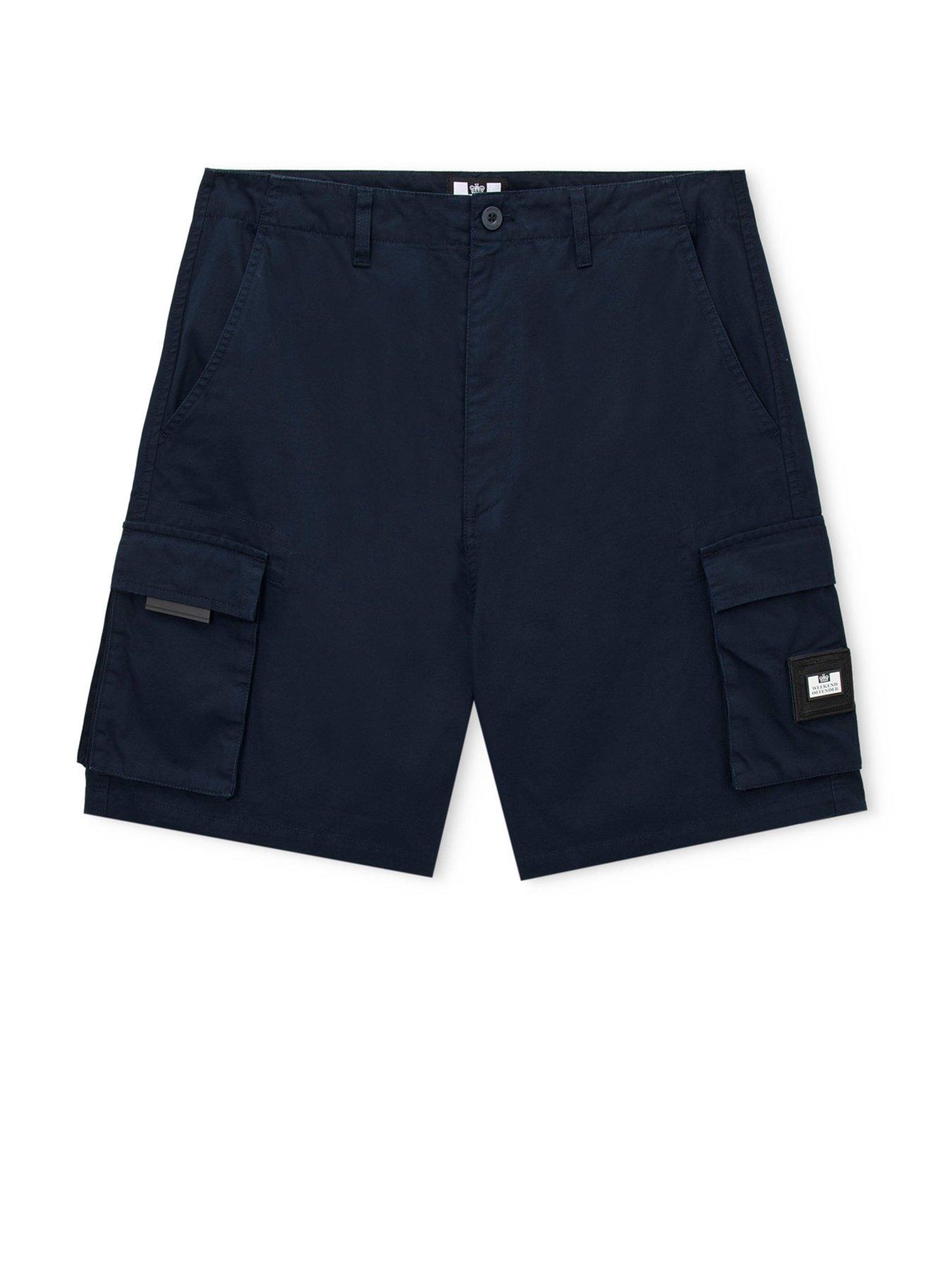 Image 4 of 6 of Weekend Offender Weekend Offender Mascia Cargo Shorts - Navy