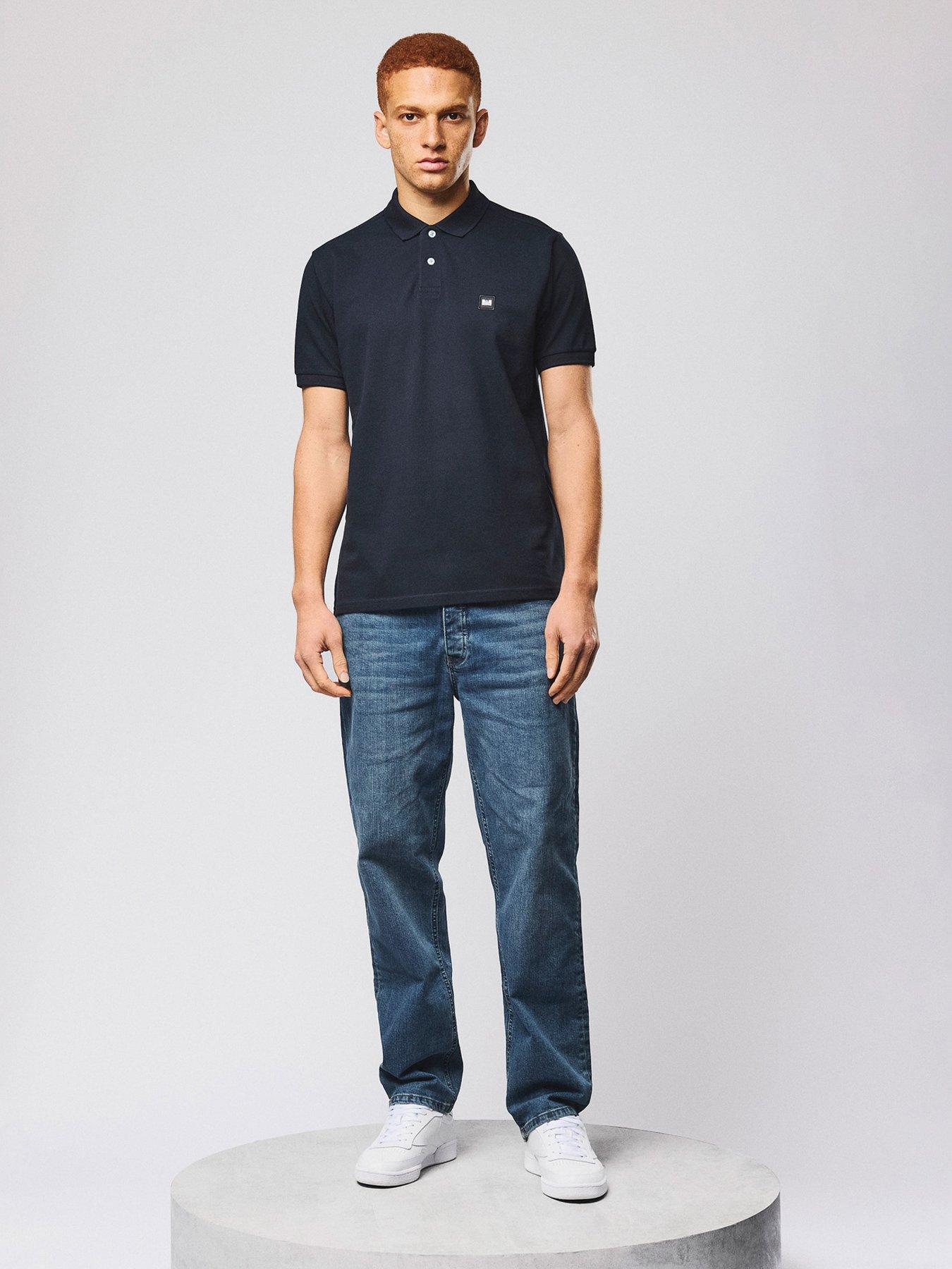 Image 2 of 5 of Weekend Offender Weekend Offender Heathcote Classic Badge Polo Shirt - Navy