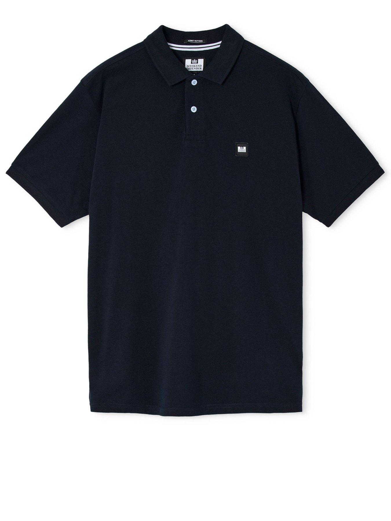 Image 4 of 5 of Weekend Offender Weekend Offender Heathcote Classic Badge Polo Shirt - Navy