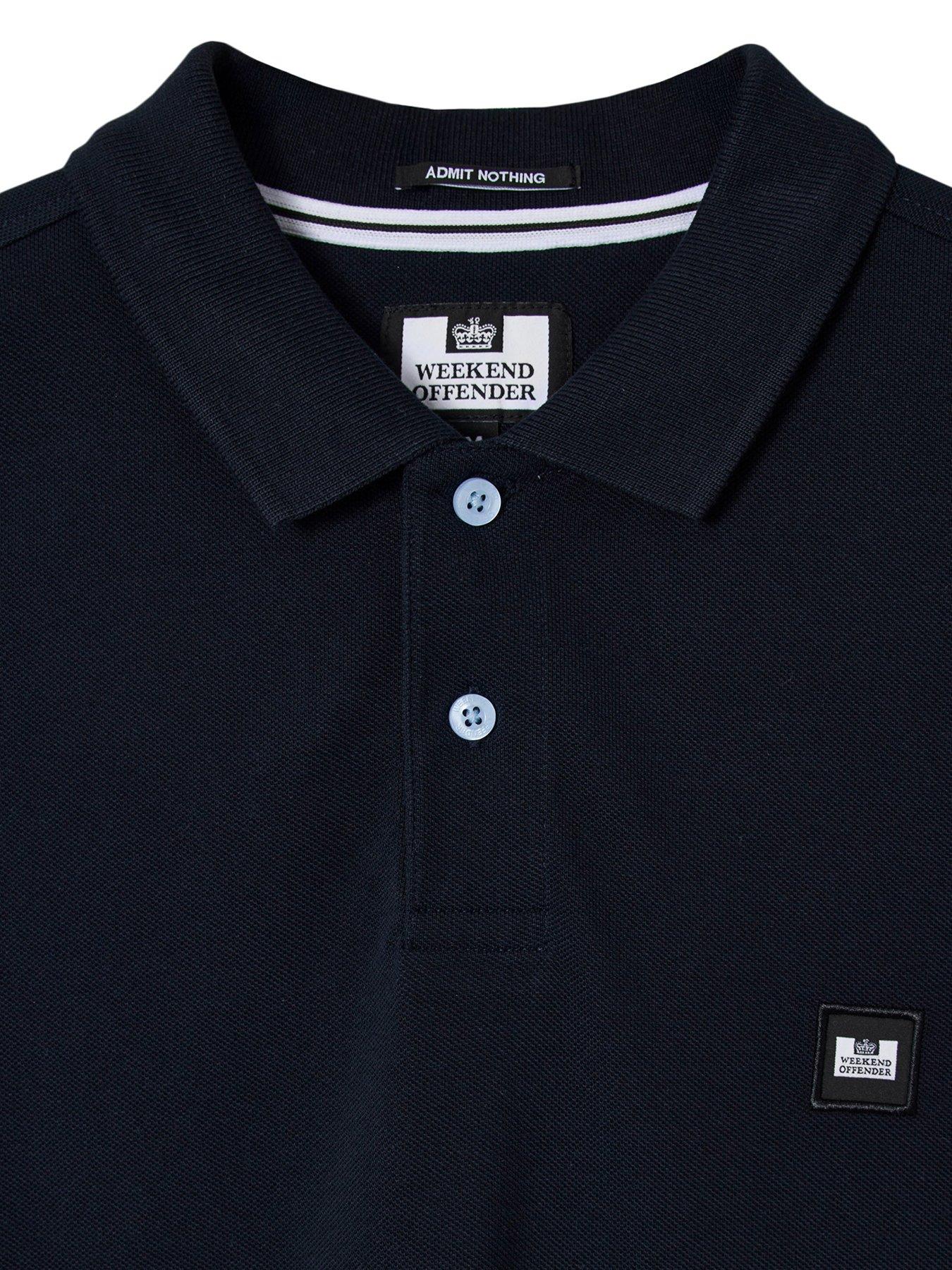 Image 5 of 5 of Weekend Offender Weekend Offender Heathcote Classic Badge Polo Shirt - Navy