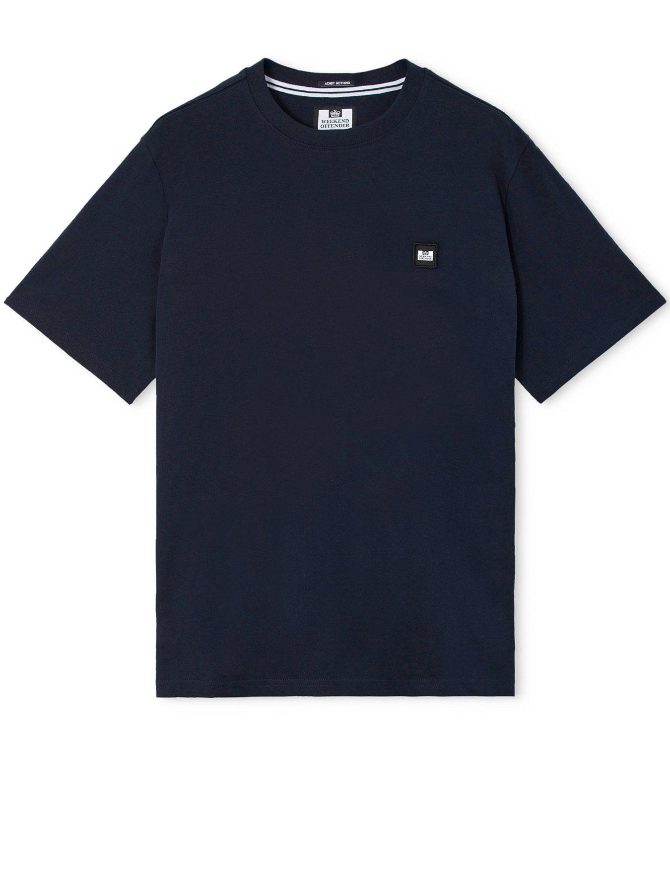 Image 4 of 5 of Weekend Offender Weekend Offender Brooklands Classic Badge T-shirt - Navy