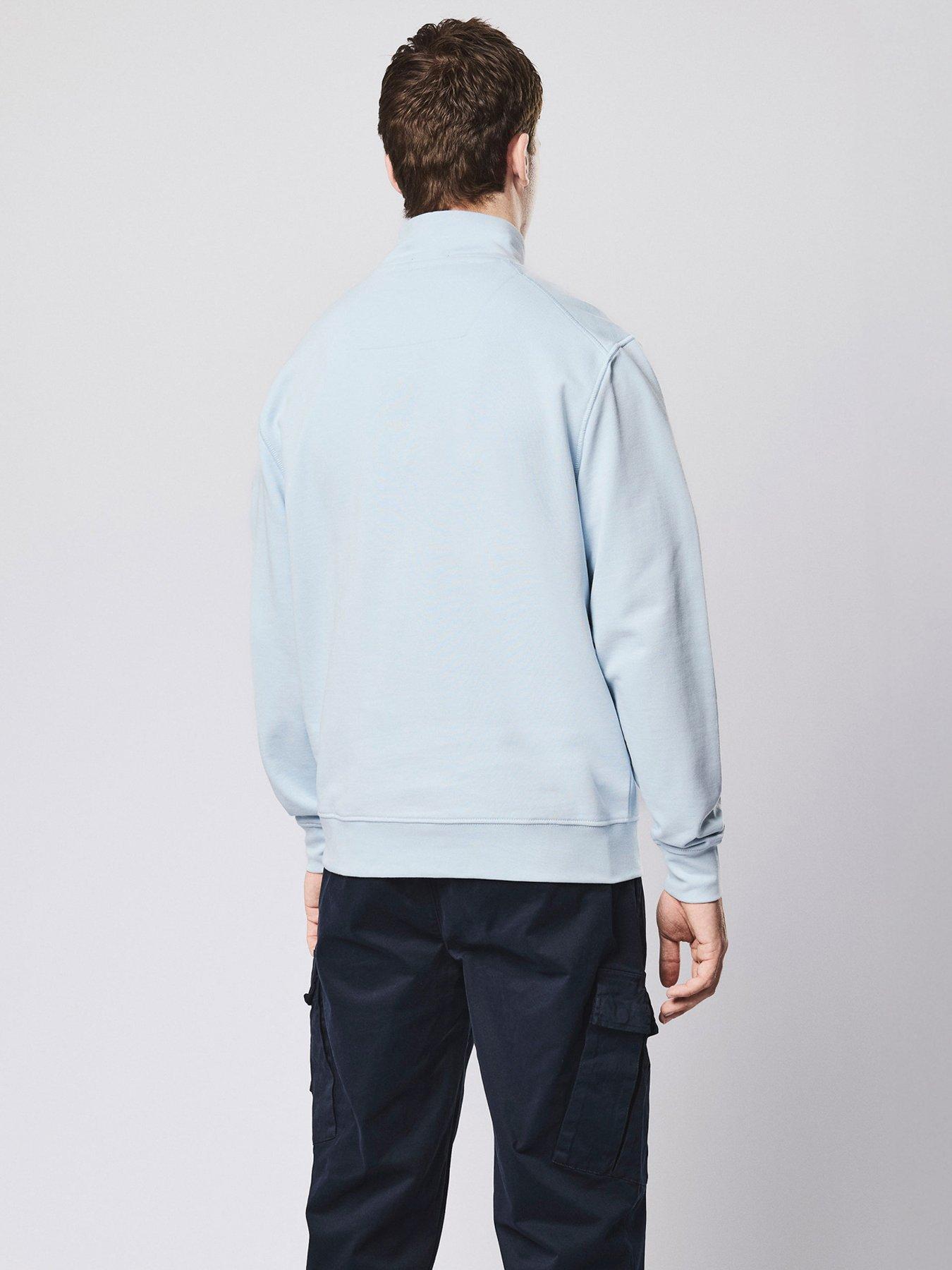 Image 3 of 6 of Weekend Offender Weekend Offender Kraviz 1/4 Zip Sweatshirt - Light Blue
