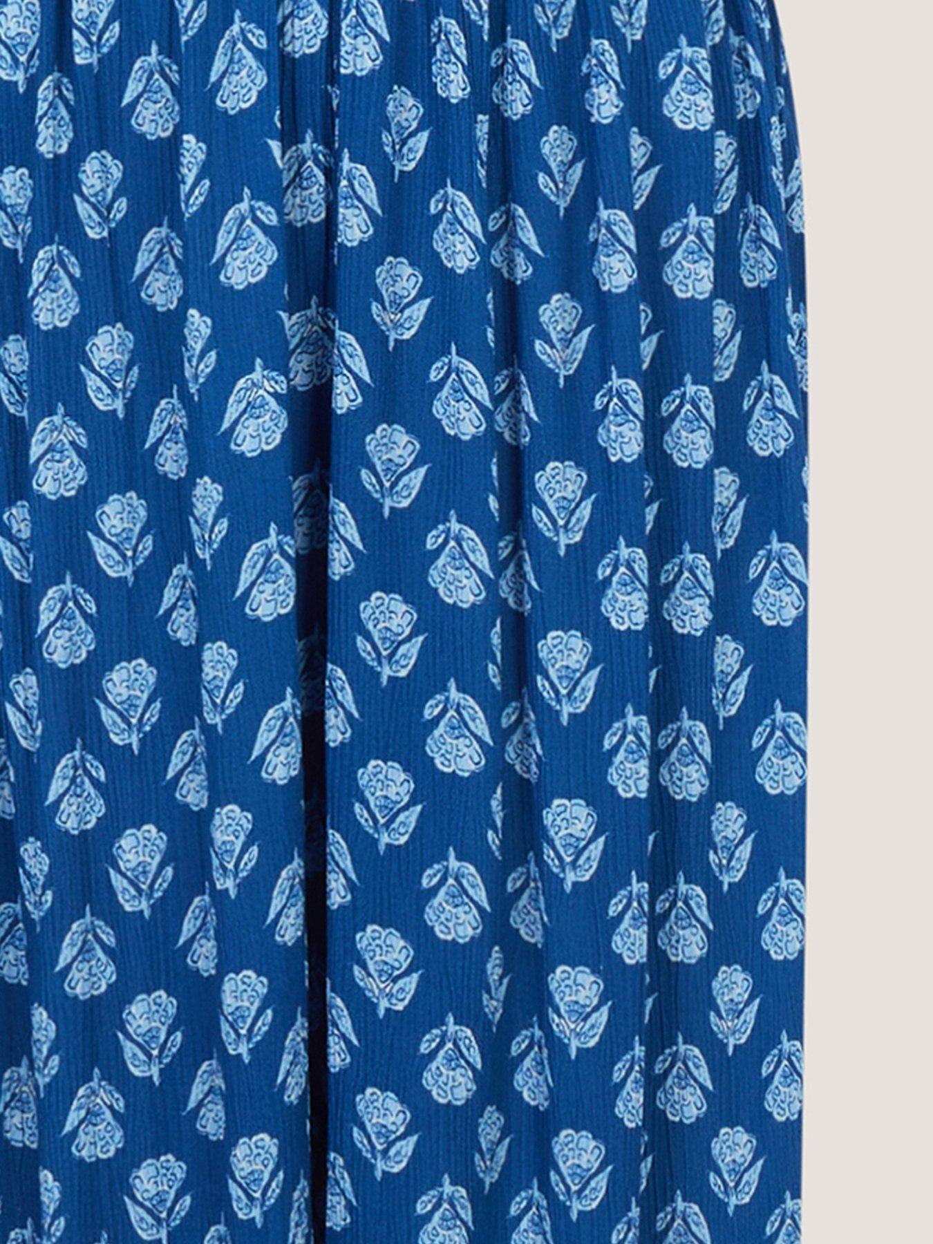 Image 3 of 3 of Monsoon Girls Woodblock Cutout Jumpsuit - Navy