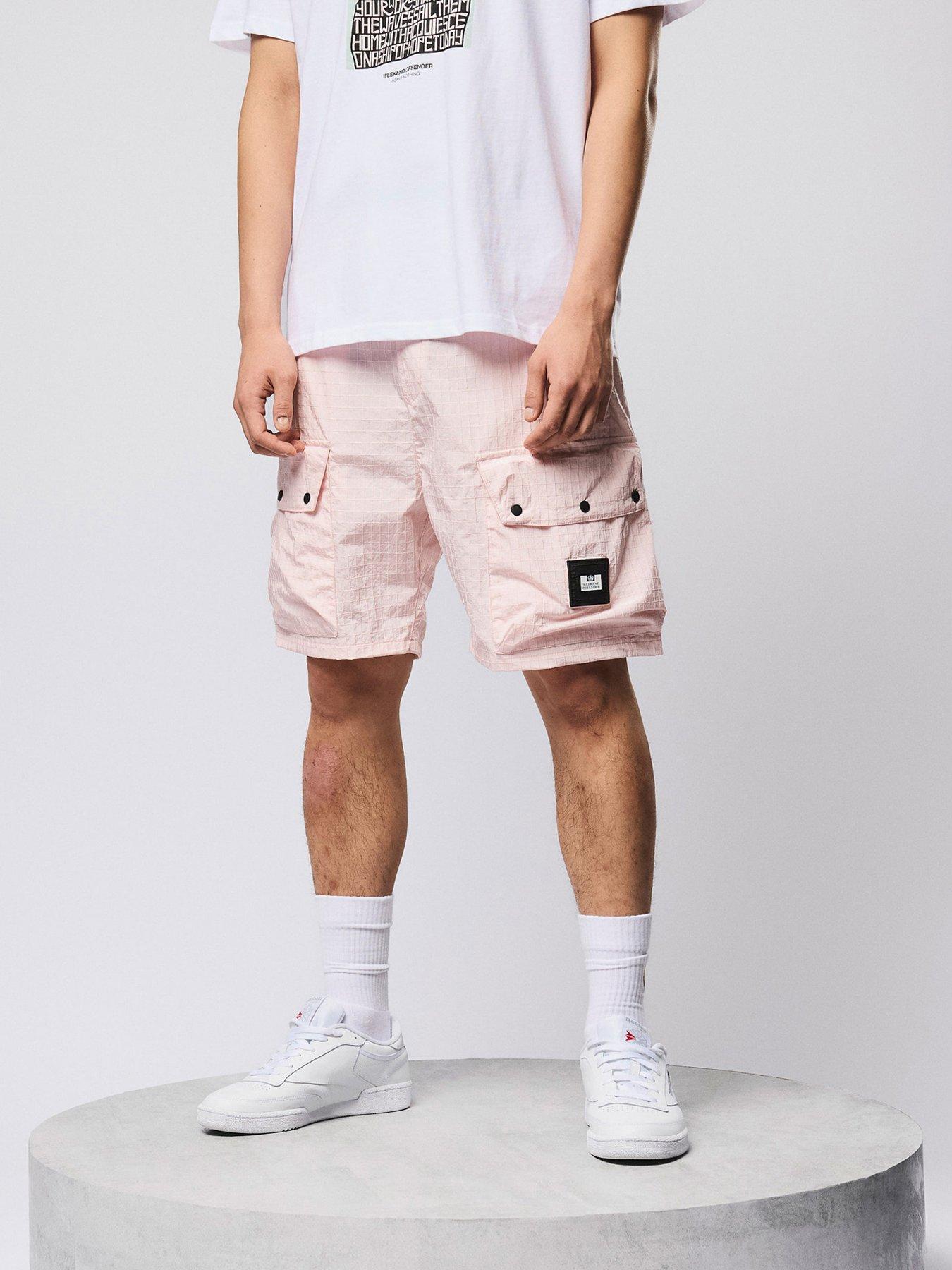 Weekend Offender Weekend Offender Zemmouri Technical Multi Pocket Waterproof Shorts - Light Pink