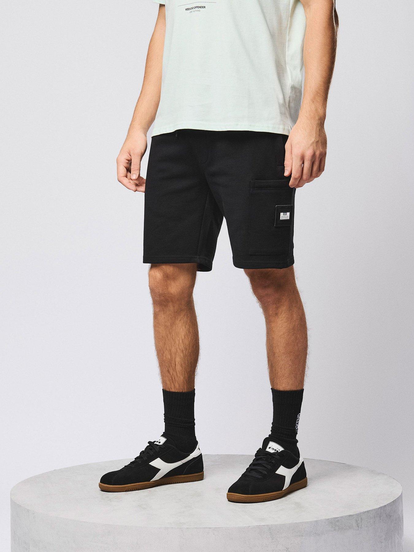 Weekend Offender Weekend Offender Hawkins Cargo Sweat Shorts - Black