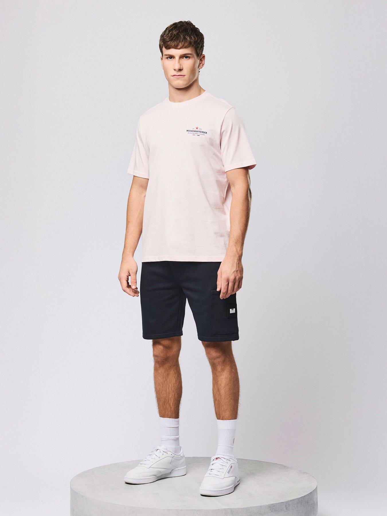 Image 2 of 6 of Weekend Offender Weekend Offender Hawkins Cargo Sweat Shorts - Navy