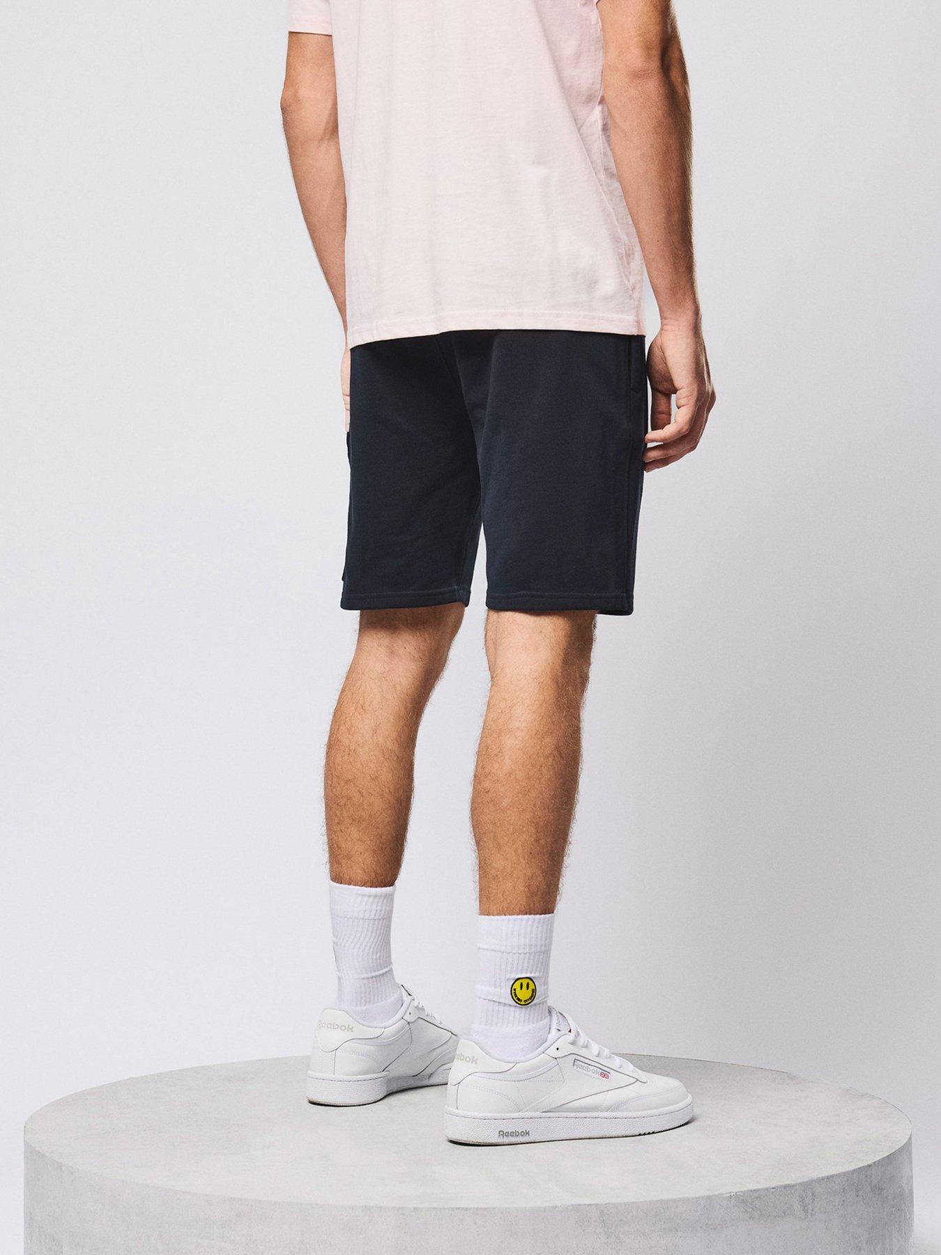 Image 3 of 6 of Weekend Offender Weekend Offender Hawkins Cargo Sweat Shorts - Navy