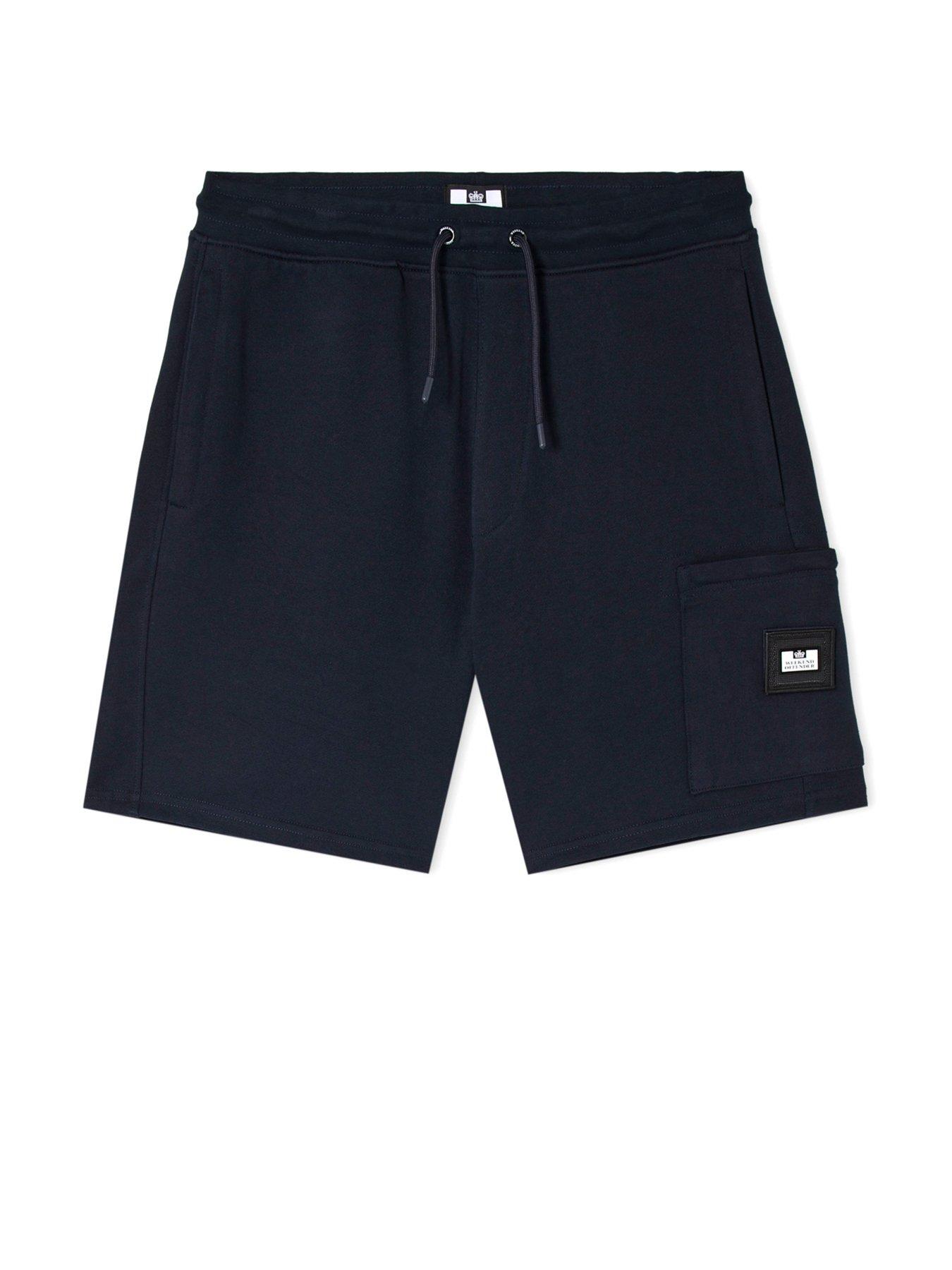 Image 4 of 6 of Weekend Offender Weekend Offender Hawkins Cargo Sweat Shorts - Navy