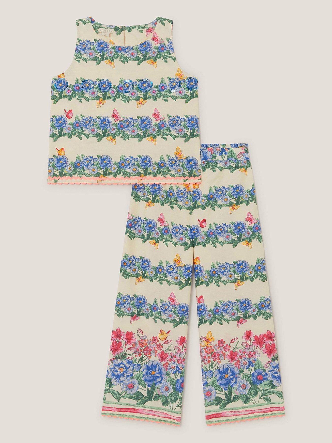 monsoon-girls-clara-floral-top-amp-trousers-set-light-cream