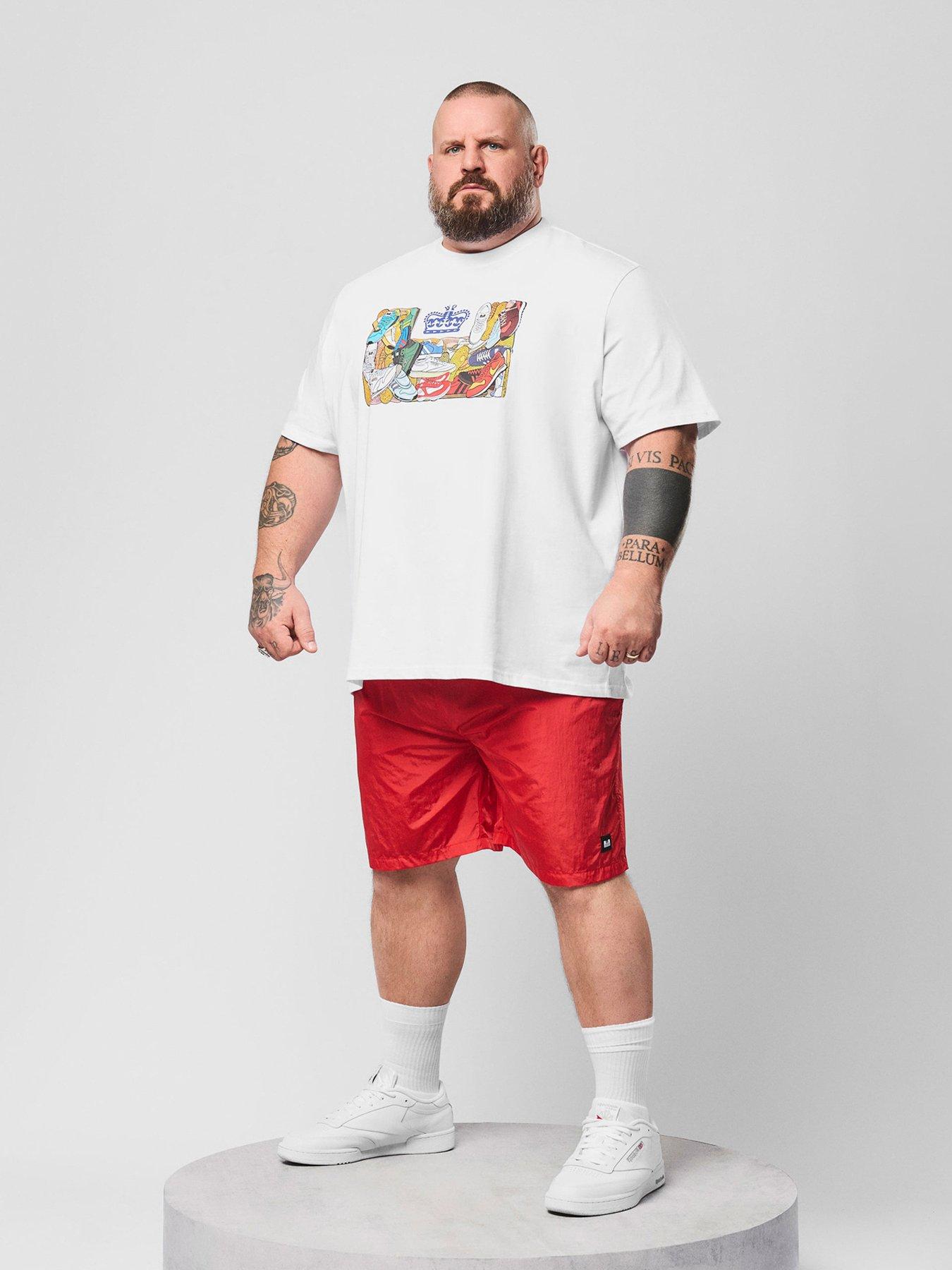 Weekend Offender Weekend Offender Big And Tall Stacks Drawstring Swim Shorts - Red