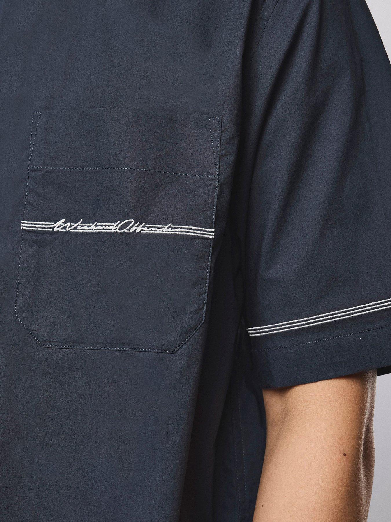 Image 3 of 7 of Weekend Offender Weekend Offender Senia Short Sleeve Shirt - Navy